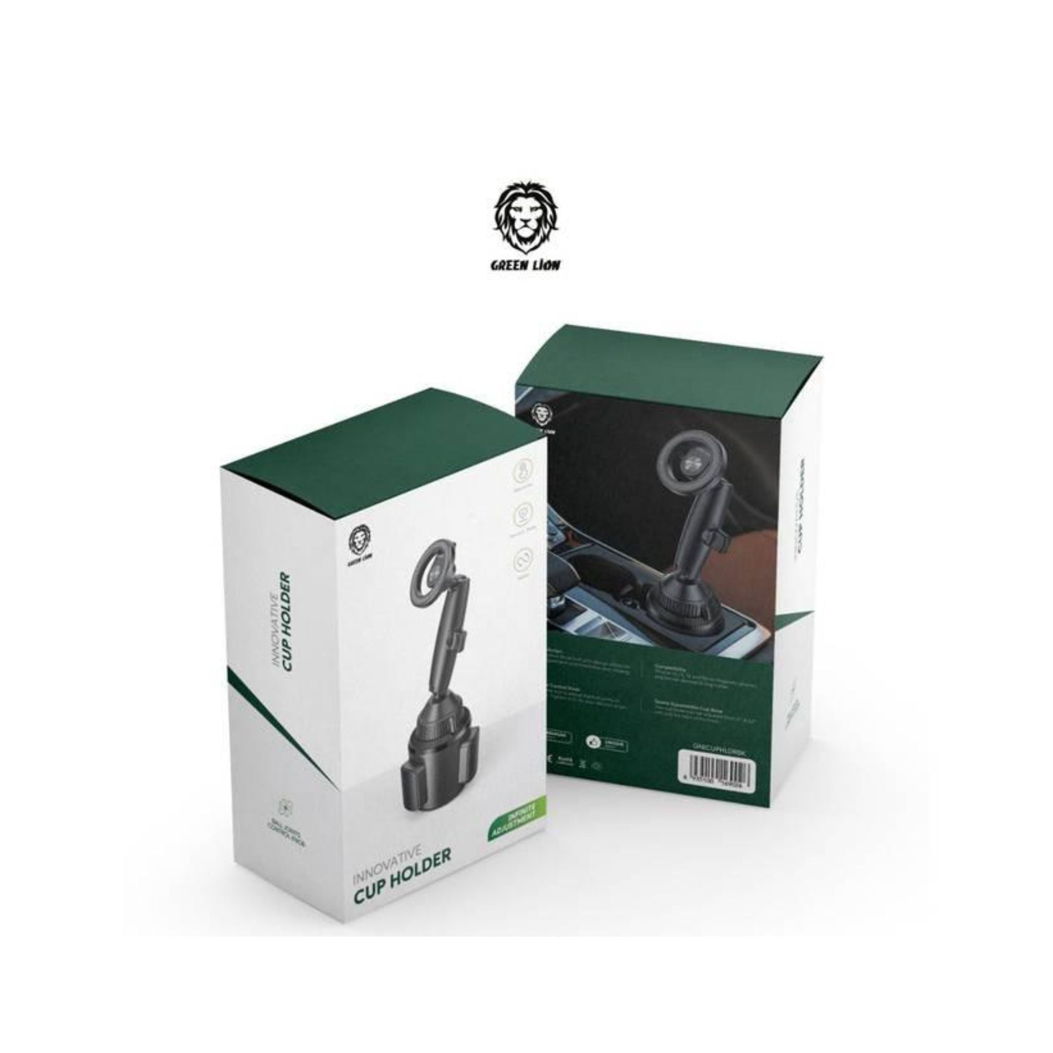 Green Lion Innovative Extendable and Adjustable Cup Holder - Black