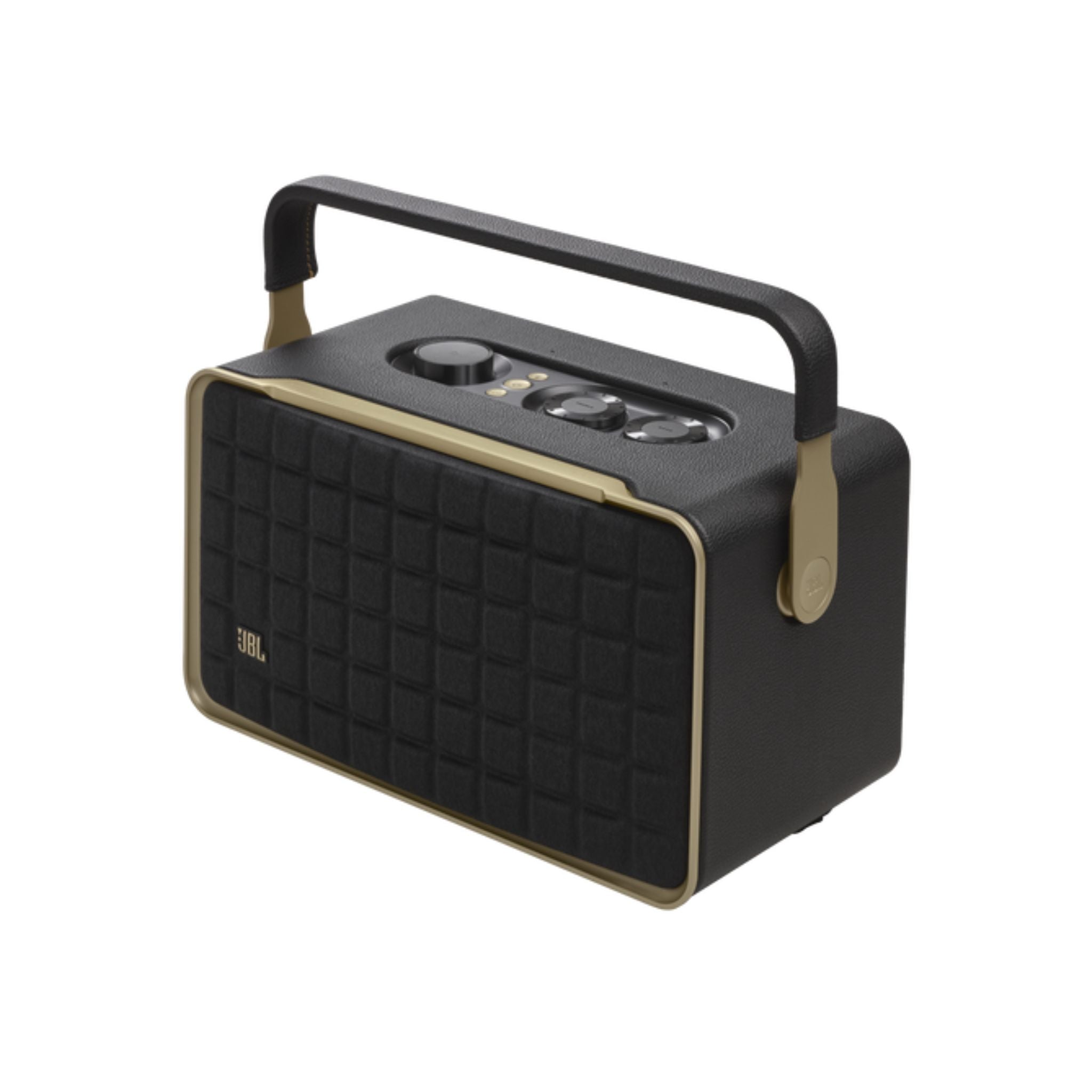 JBL Authentics 300 - Portable Retro-Style Smart Bluetooth Speaker with Powerful Sound, Wi-Fi, and Built-in Battery-Black