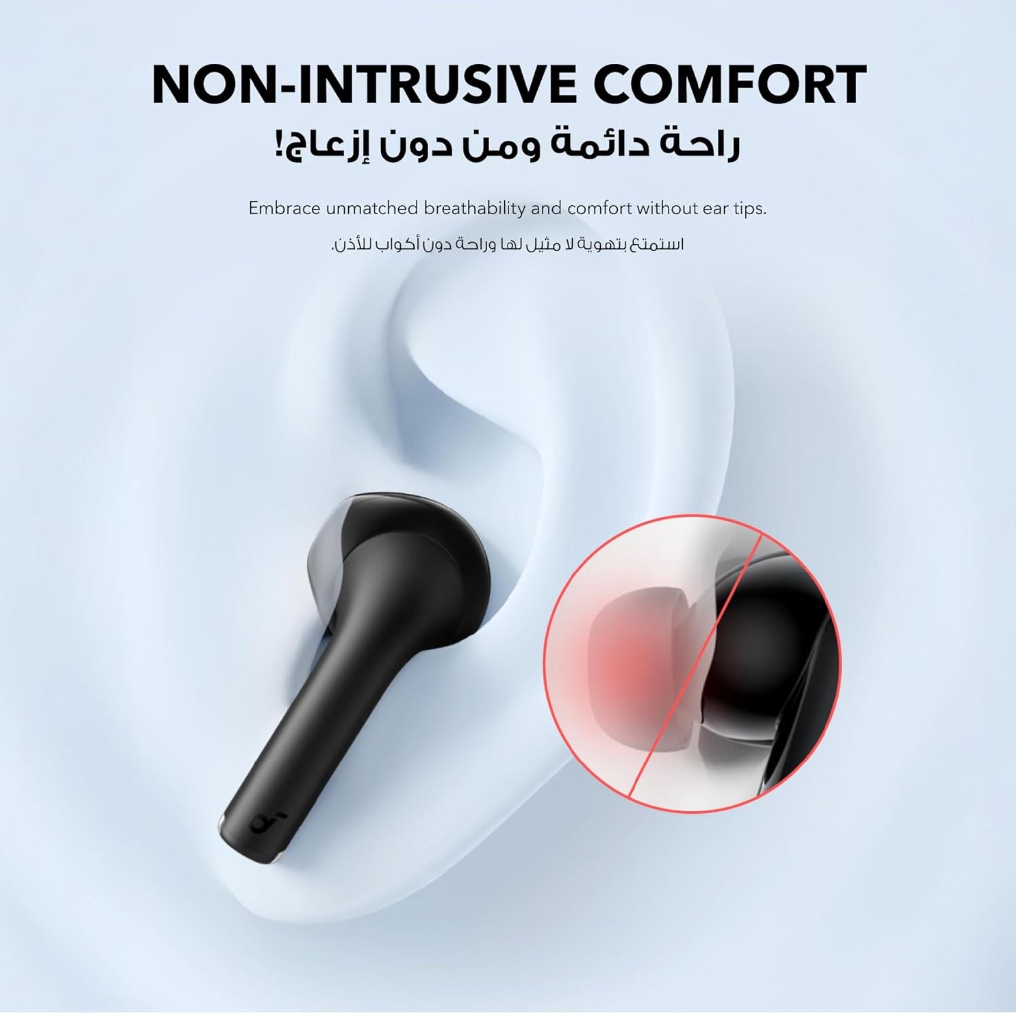 Soundcore K20i Semi-in-Ear Earbuds, Bluetooth Wireless, 36H Playtime, Fast Charge, Clear Sound, Comfortable Fit, ENC 2-Mic Clear Calls, Custom EQ, IPX5, Bluetooth 5.3, App Control Black