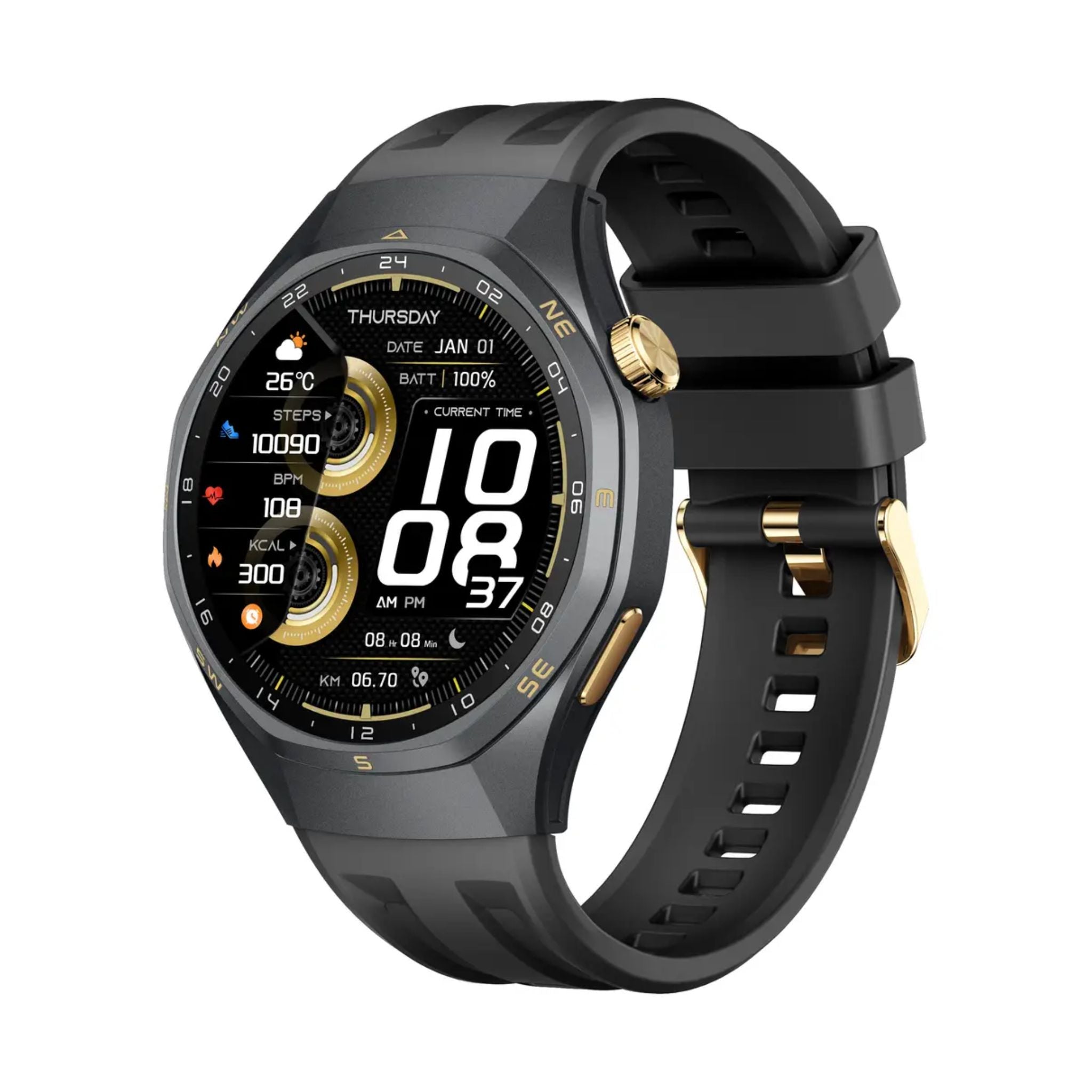 Green Lion Grand Smart Watch - Black