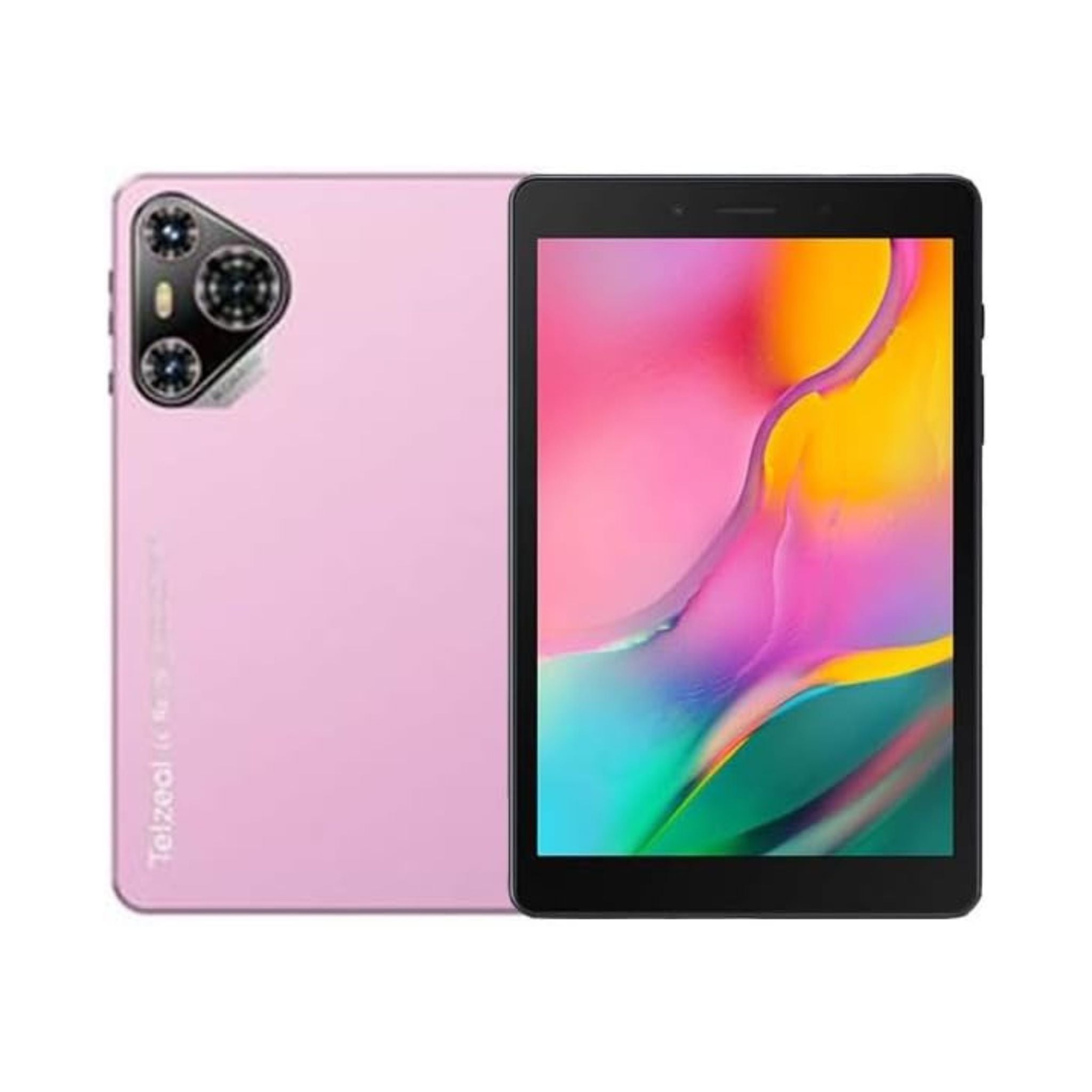 Telzeal P800 Tablet 8 Inch Android 12 Tablet with Dual SIM 6GB RAM 256GB ROM 5G WiFi 5000mAh Battery and Wireless Keyboard-Pink