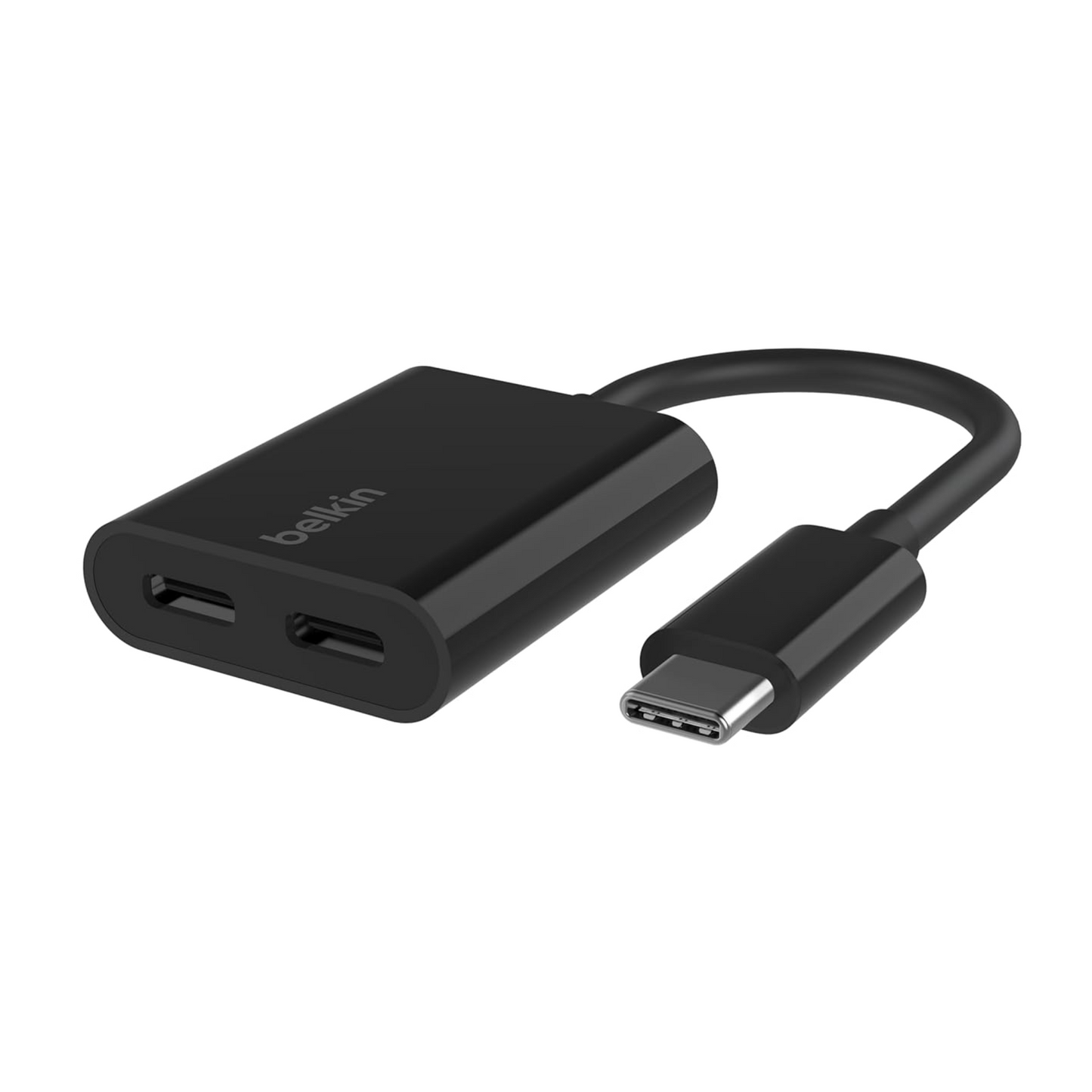 Belkin RockStar 3.5mm Audio + USB-C Charge Adapter, Headphone Adapter w/ USB-C 60W Power Delivery Fast Charging for iPhone 15, iPad Pro, Galaxy, Note, Google Pixel, LG, Sony Xperia and More - Black