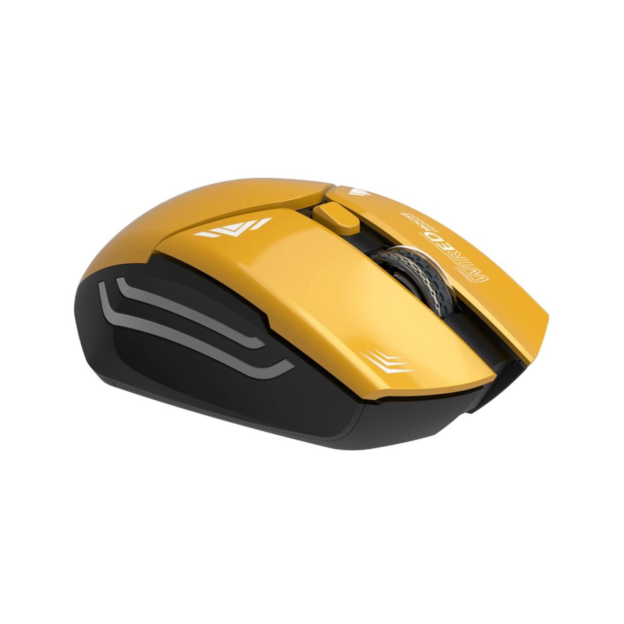 Porodo Gaming Wireless Mouse, 1600 DPI with Adjustable Settings, 2.4GHz Nano USB Connection, Easy Setup, Up to 10M Operating Range, 250Hz Polling Rate, Ergonomic Design, Compatible with Windows & Mac – Yellow