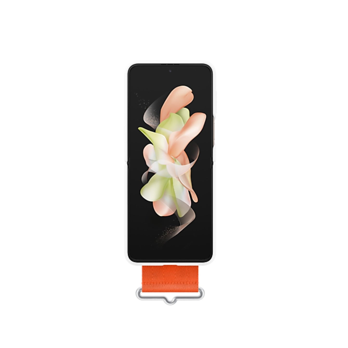 Samsung Galaxy Z Flip4 Silicone Cover with Strap_White