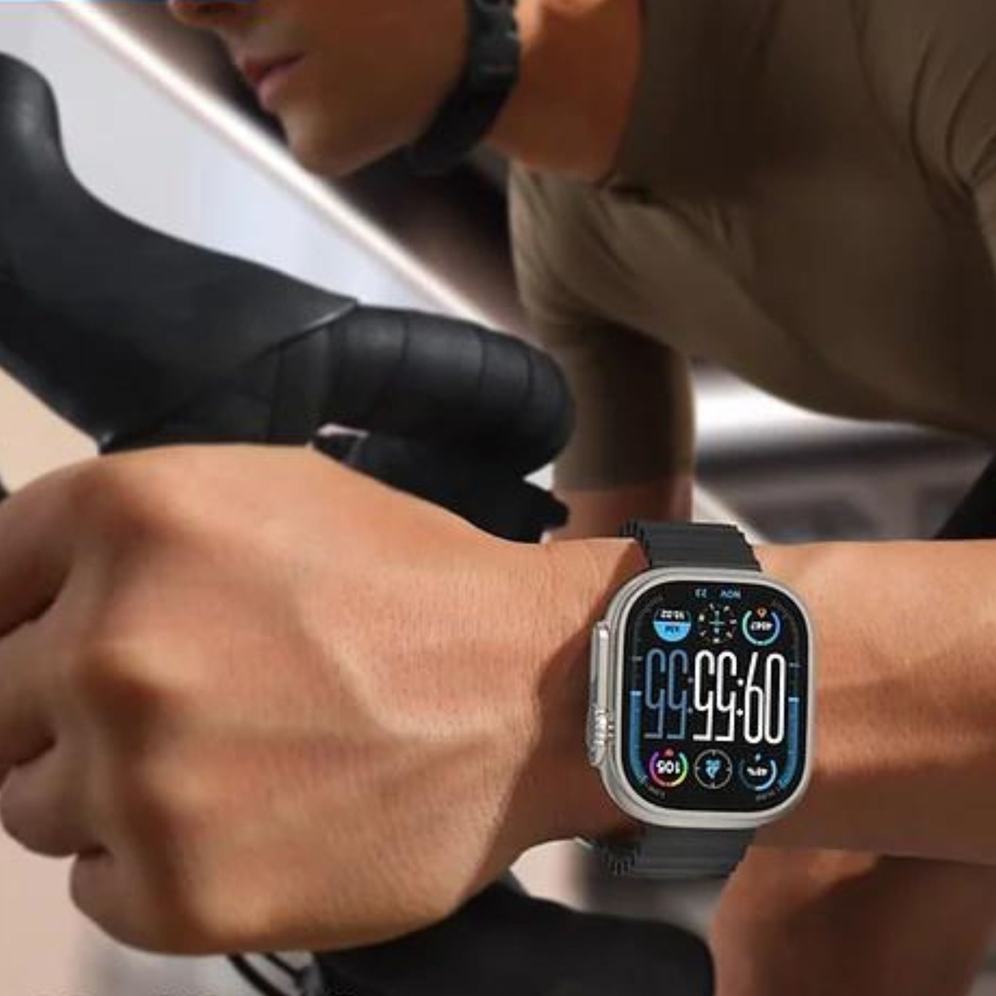 Haino Teko SQ-10.Ultra 2 with 4 Pairs Strap With Android and iOS Devices