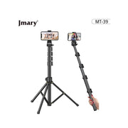 Jmary MT-39, Shooting Tripod (Aluminum+Iron+ABS),Aluminum Extendable Cell Phone Tripod Stand with Selfie Stick Tripod and Phone Clip