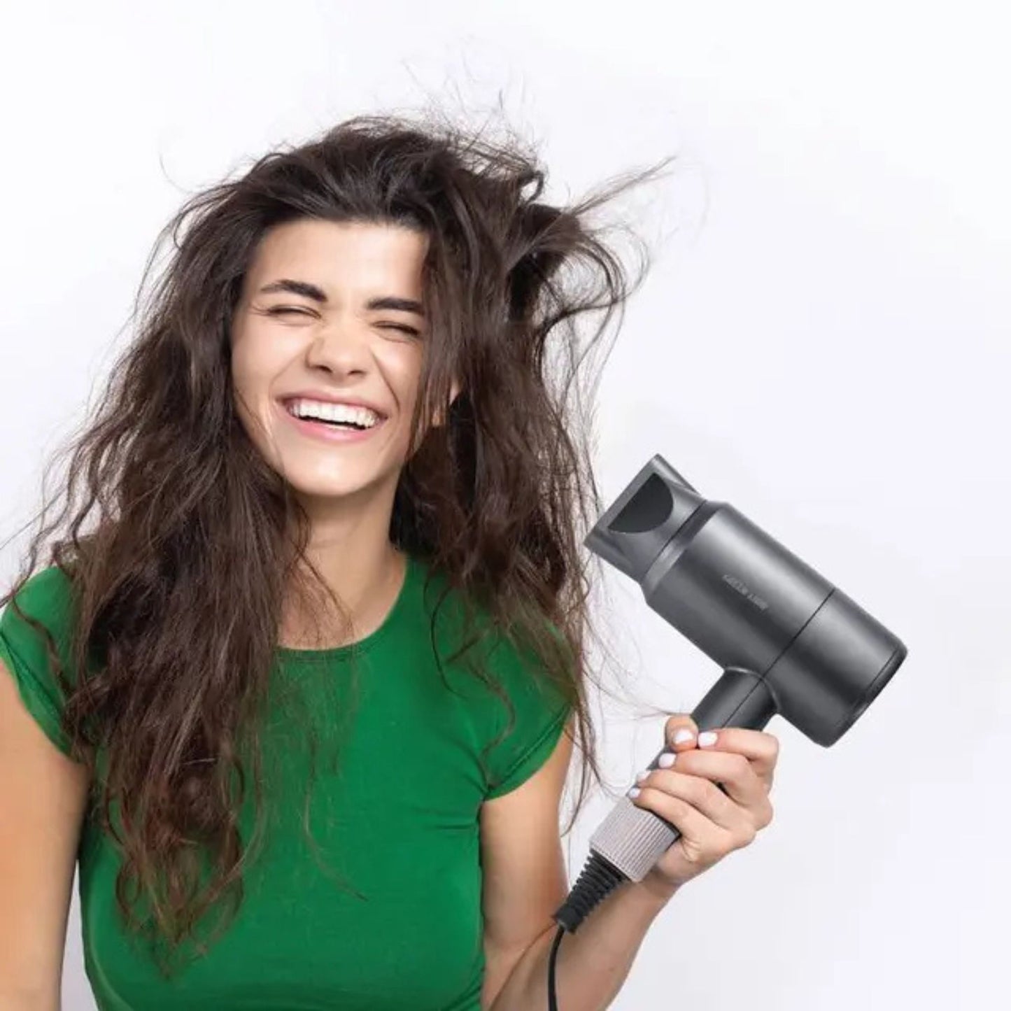 Green Lion Blow Wave Hair Dryer, 850 W Rated Power, 33-52°C Temperature, Drying & Styling, Hot & Cool Wind, Overheat Protection, Ultra Quiet - Gray