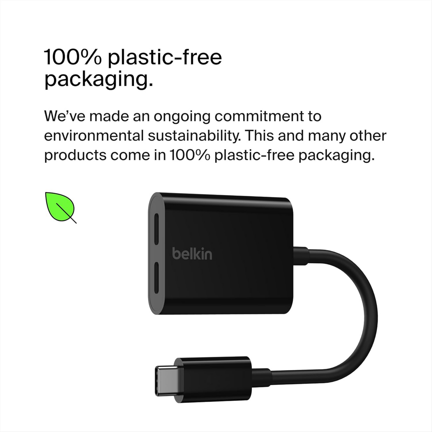 Belkin RockStar 3.5mm Audio + USB-C Charge Adapter, Headphone Adapter w/ USB-C 60W Power Delivery Fast Charging for iPhone 15, iPad Pro, Galaxy, Note, Google Pixel, LG, Sony Xperia and More - Black