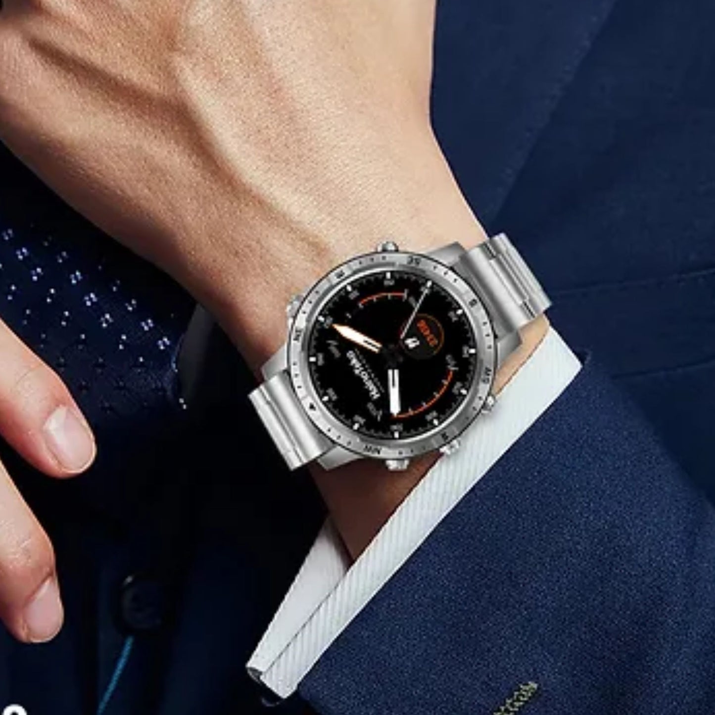 Haino Teko RW49 Smartwatch with 3 Pairs Strap_Silver