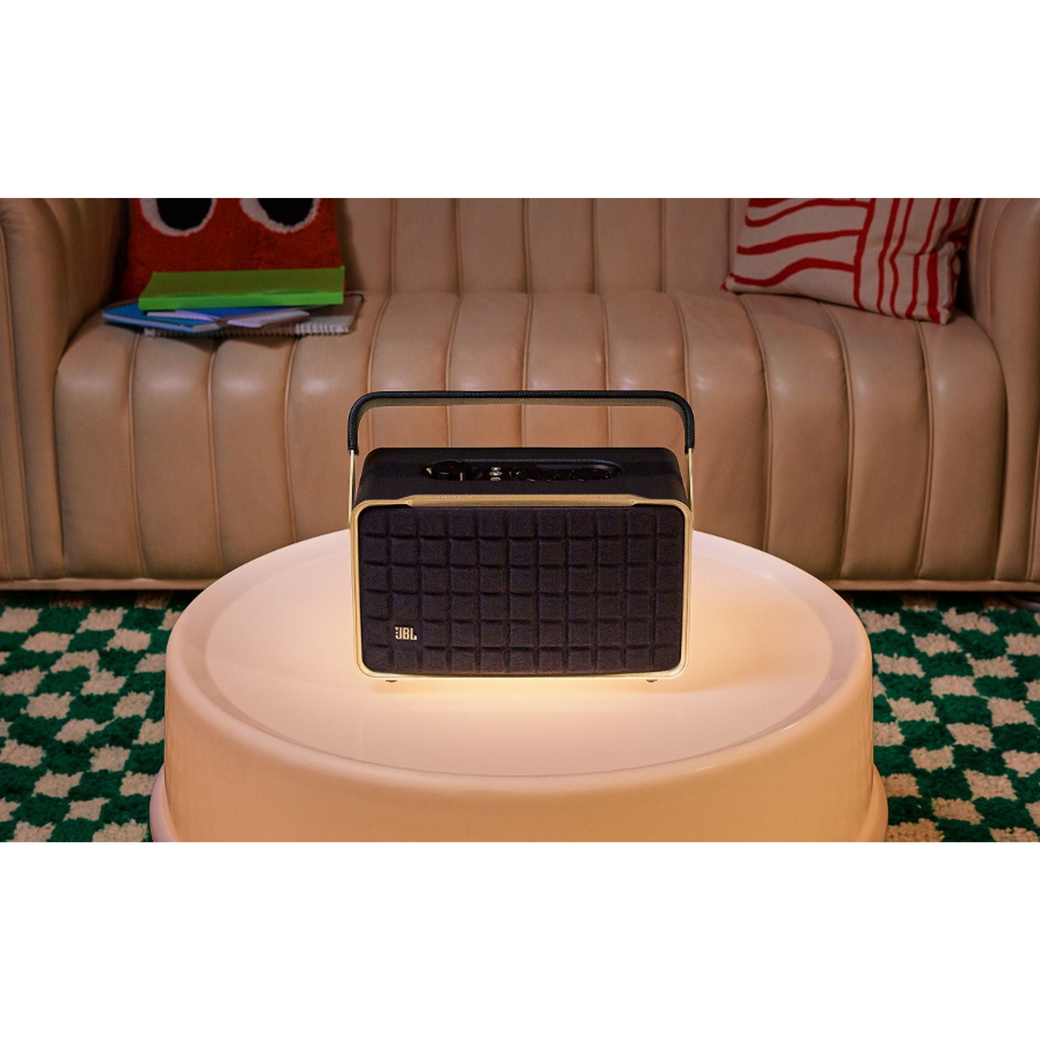JBL Authentics 300 - Portable Retro-Style Smart Bluetooth Speaker with Powerful Sound, Wi-Fi, and Built-in Battery-Black