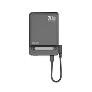 Green Lion Bond 5000mAh Power Bank with Safety Protections, Durable Braided Cable, Strong Magnets, Detachable Type-C Cable, Built-in Stand, MagSafe Compatibility, Ultra-Slim Design - Black