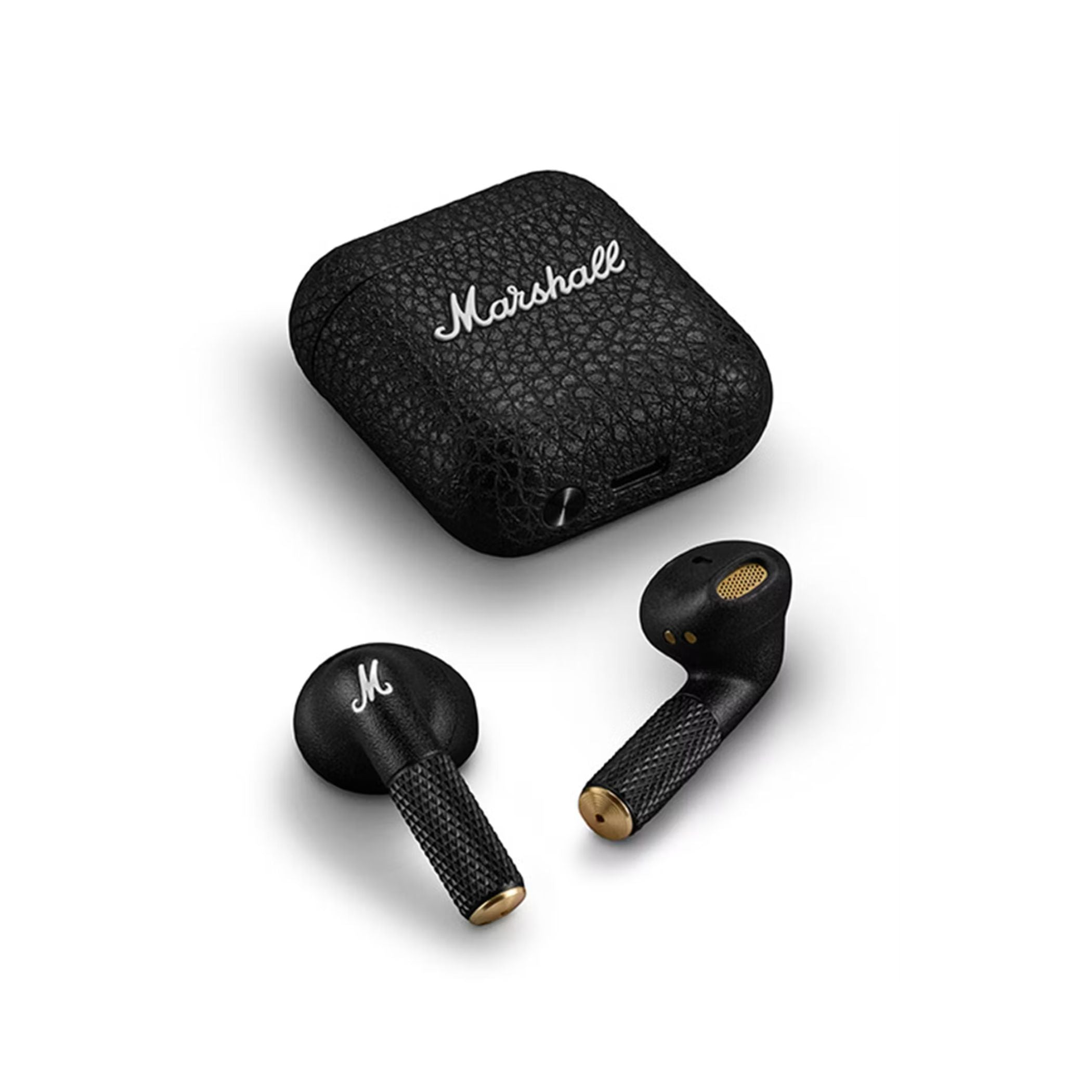Marshall Minor IV Wireless Earbuds with Active Noise Cancellation, Waterproof, 12mm Driver Size, Bluetooth Version 5.3, Up to 30 Hours Playtime, Touch Control- Black
