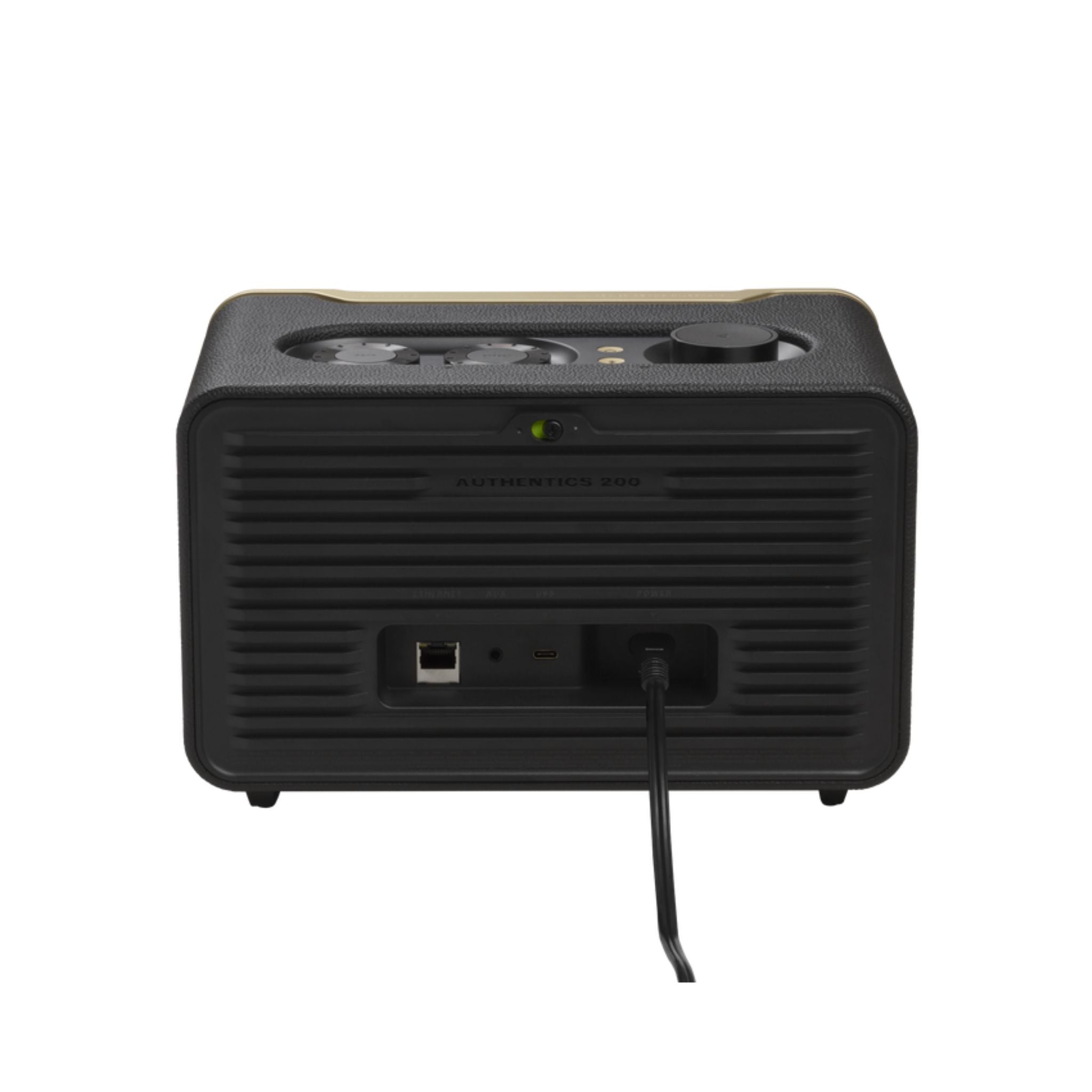 JBL Authentics 200 Smart Home Speaker With Wi-Fi, Bluetooth, Voice Assistants And Retro Design - Black
