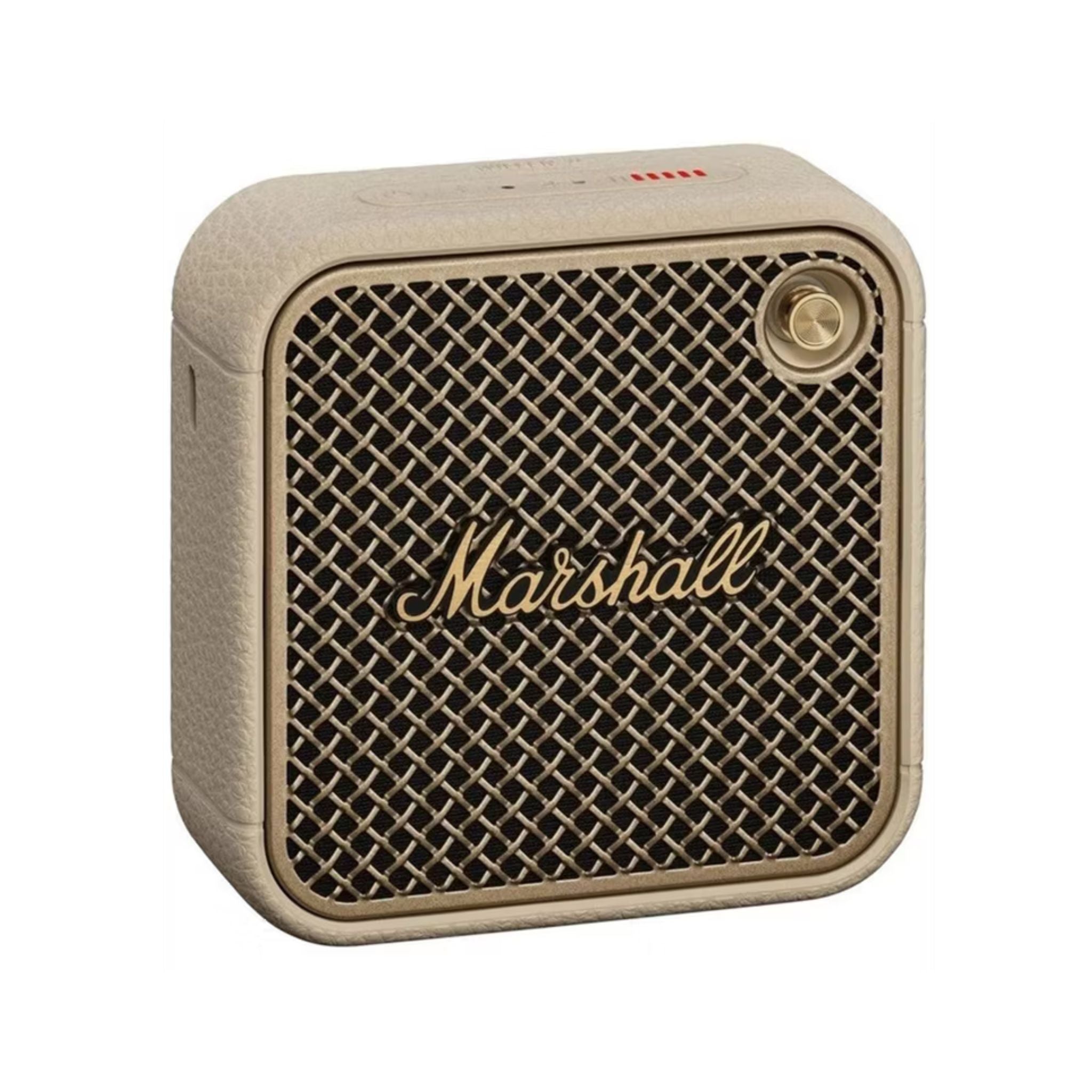 Marshall Willen II Compact Portable Wireless Speaker with Bluetooth Version 5.3, Water Resistant, Fast Charging, 17 Hours Play Time, 2.5 Hours Charging Time, Type-C Charging Port, Built-in Microphone, Lightweight Design - Cream