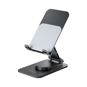 Green Lion M5-Foldable Phone & Tablet Holder, Compatible with 4-16" Devices, Cable Management, Anti-Slip Silicone Pad, 3-Axis Adjustment, Up to 300g Load Capacity - Black