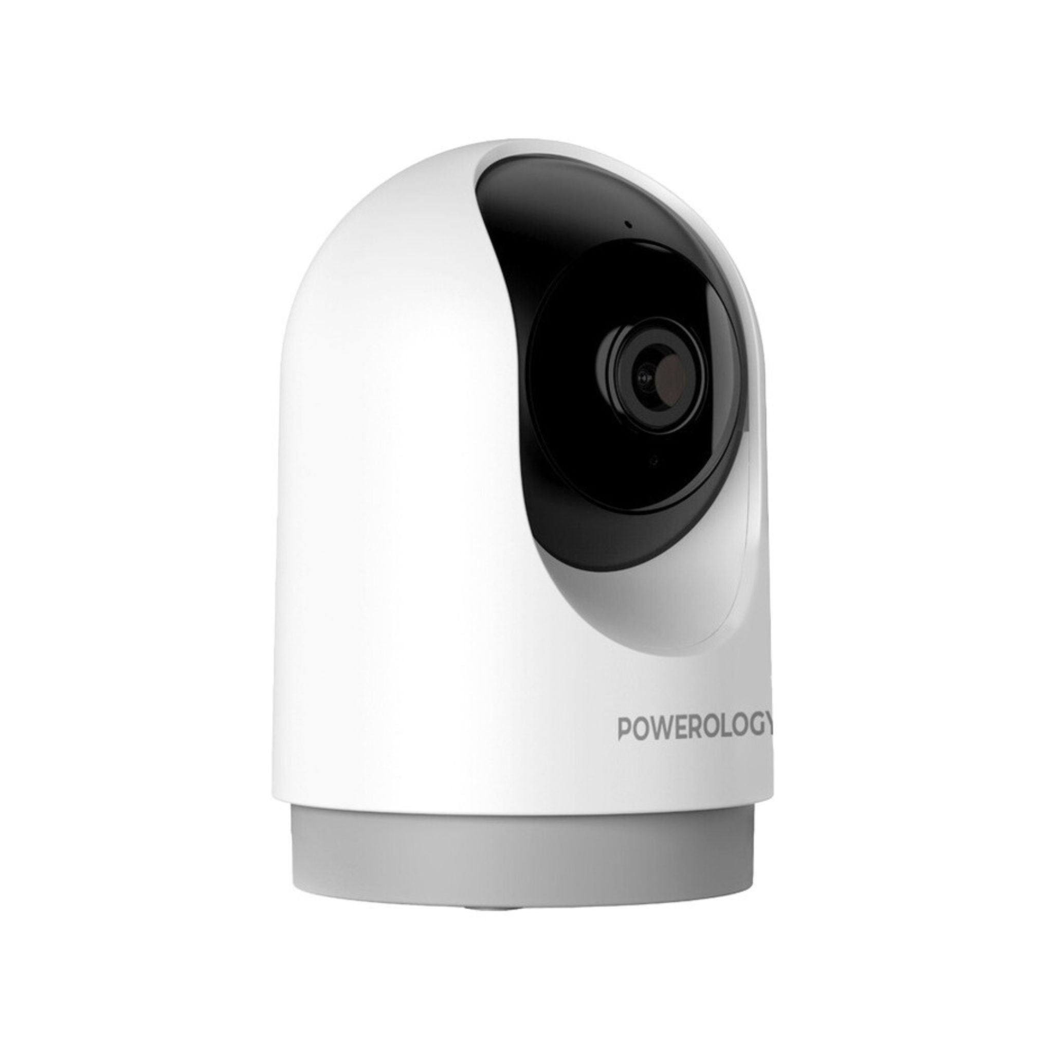 Powerology Indoor PTZ Smart Camera, 3MP 2304×1296 Resolution, Pan & Tilt Control, Human Detection, Motion Sensor, Two-Way Audio, Night Vision 8–10m, 2.4GHz Wi-Fi, TF Card Support up to 256GB, Android & iOS Compatible – White