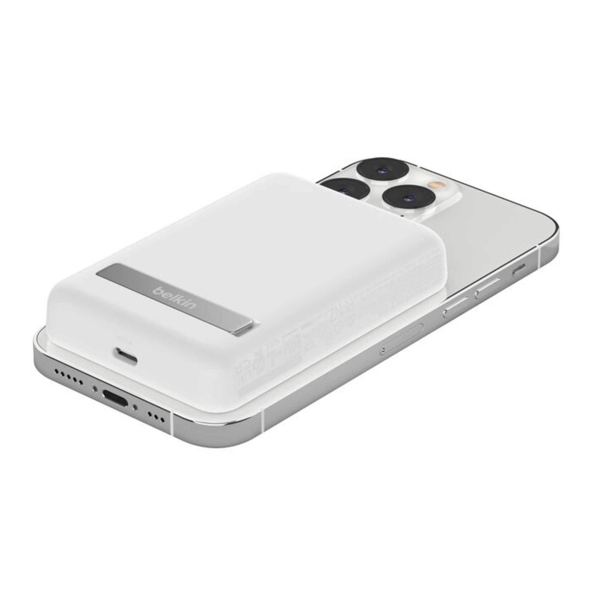 Belkin Magnetic Wireless Power Bank 5000 Mah + Stand - White