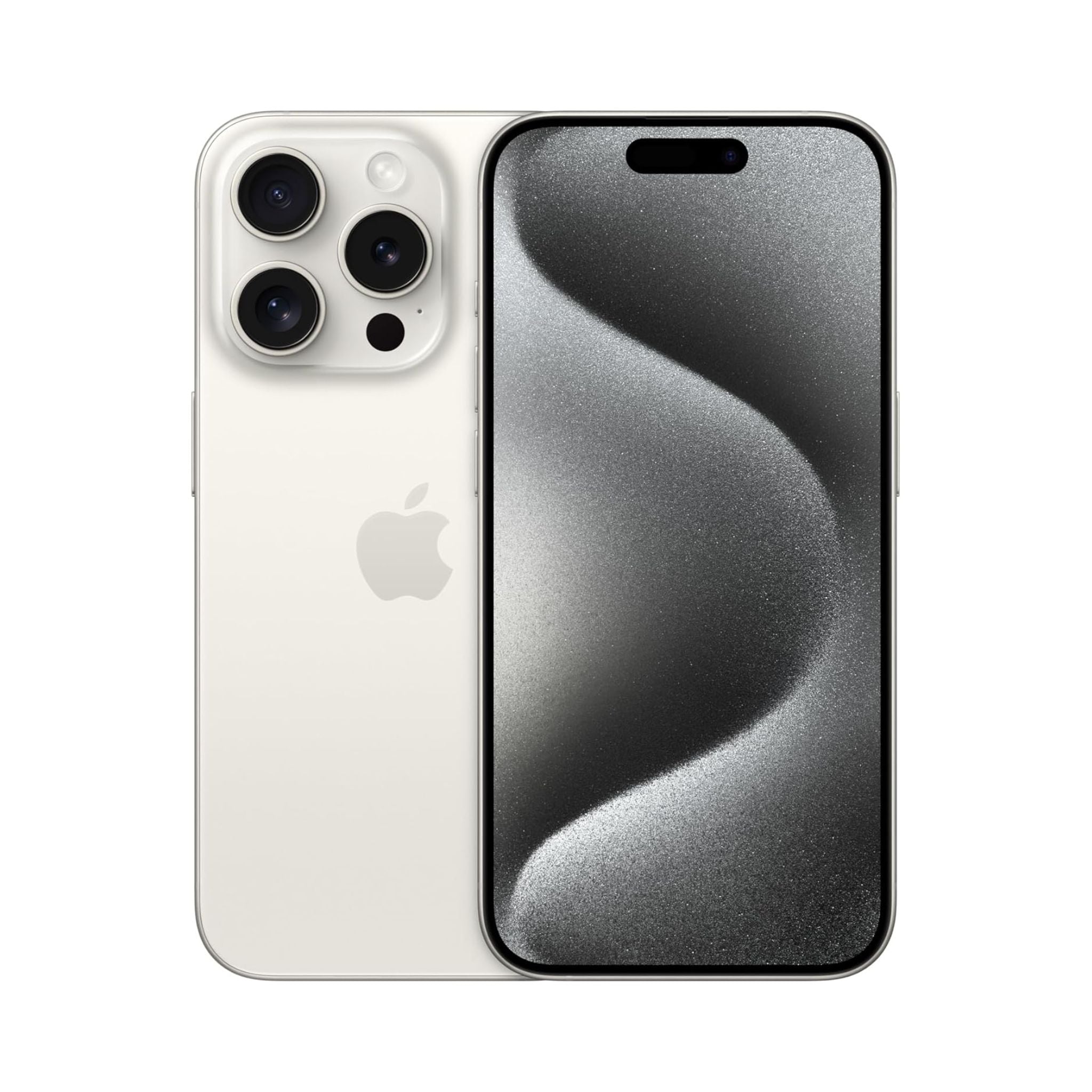 Smartphone with Apple logo on a white background