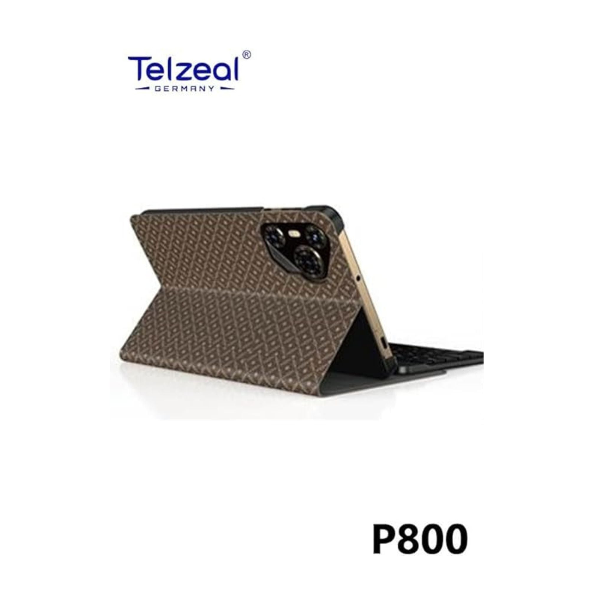 Telzeal P800 Tablet 8 Inch Android 12 Tablet with Dual SIM 6GB RAM 256GB ROM 5G WiFi 5000mAh Battery and Wireless Keyboard -Gold