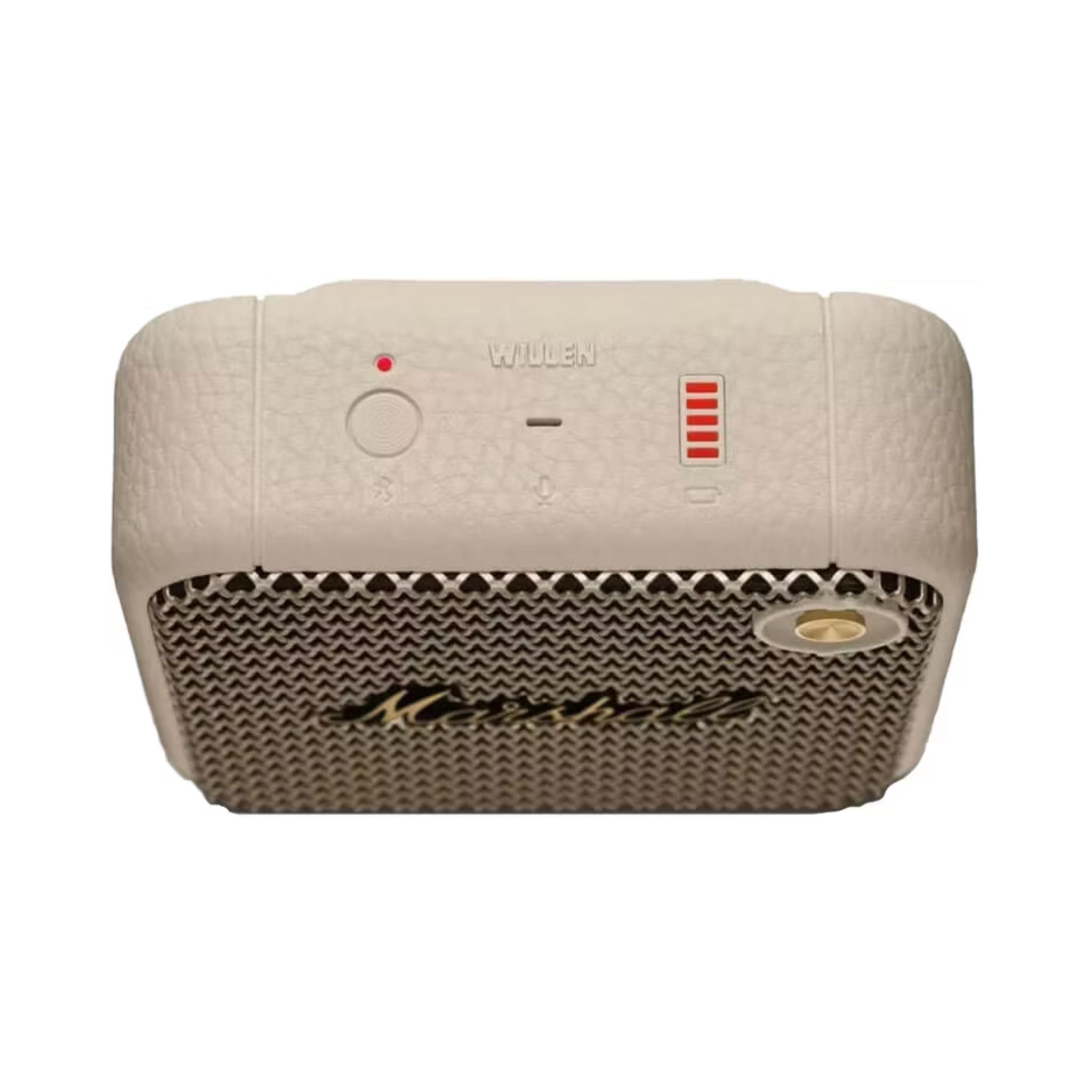Marshall Willen II Compact Portable Wireless Speaker with Bluetooth Version 5.3, Water Resistant, Fast Charging, 17 Hours Play Time, 2.5 Hours Charging Time, Type-C Charging Port, Built-in Microphone, Lightweight Design - Cream