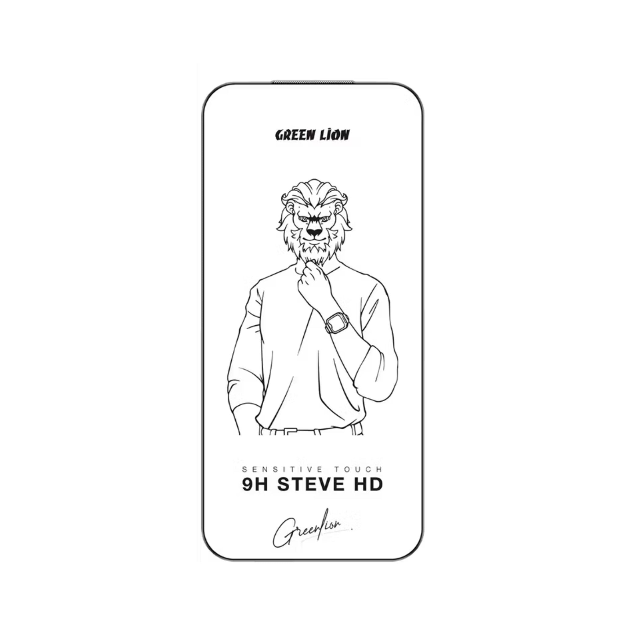 Green Lion 9H Steve HD Screen Protector for iPhone 17 Pro Max, 0.33mm Ultra-Thin Design, Double-Tempered Glass, Shock-Proof Edges, Crystal Clear Display, Anti-Scratch, Full-Screen Coverage, Dust-Proof Mesh, Anti-Fingerprint - Clear