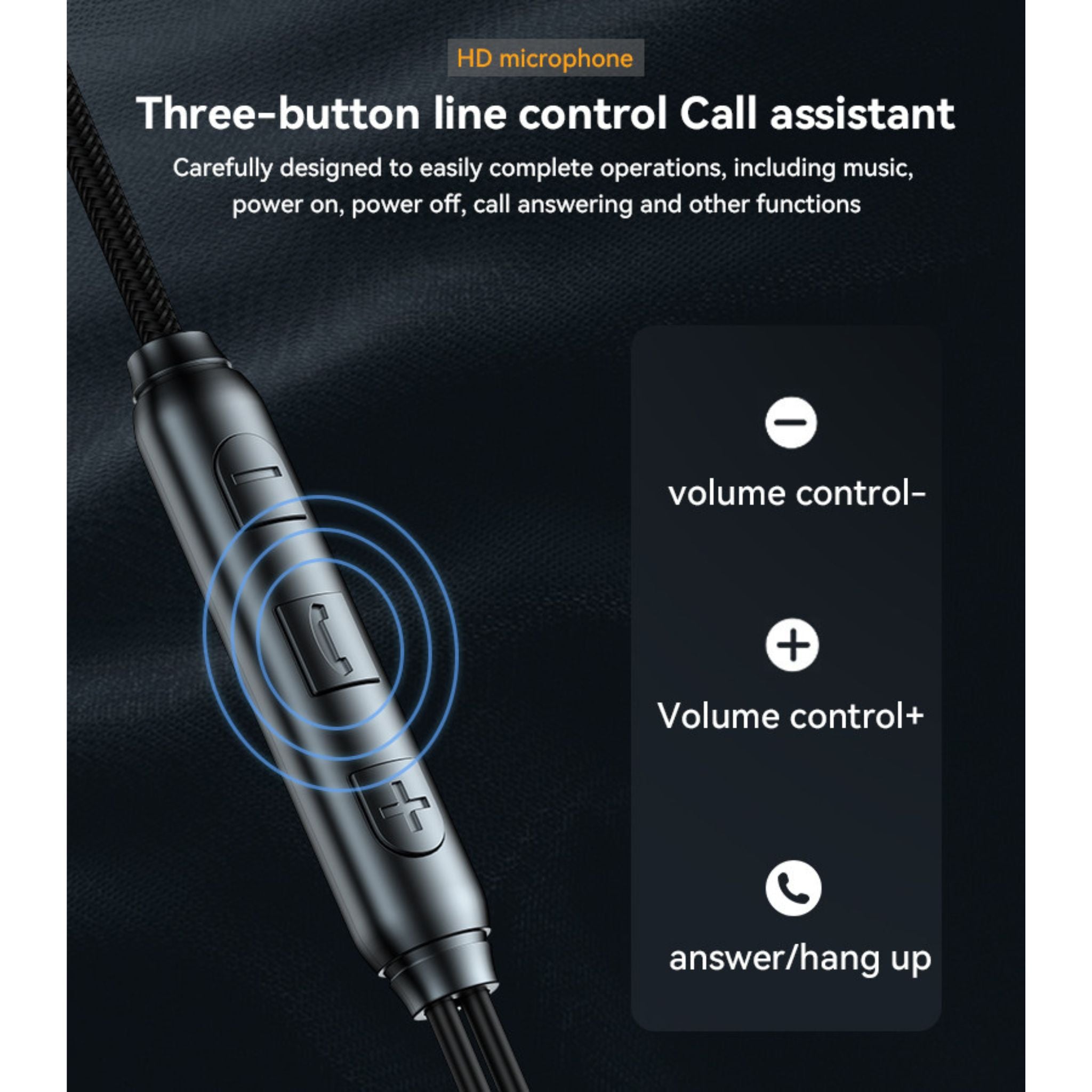 YESIDO YH43 HIFI Lossless Sound Quality 10mm Dynamic Speaker Type-C Digital Interface In-ear Earphone