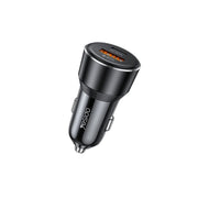 Car charger with digital display on a white background