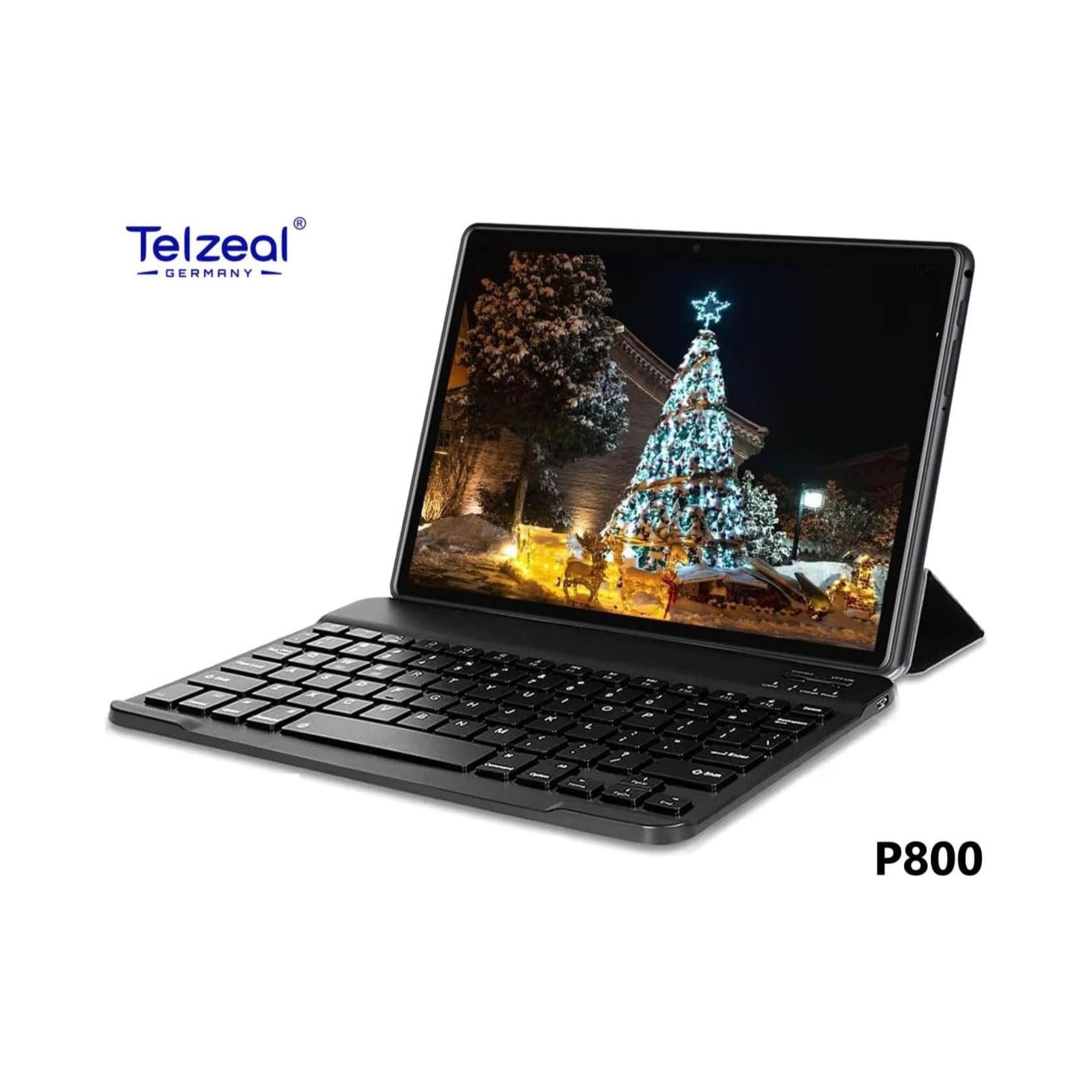 Telzeal P800 Tablet 8 Inch Android 12 Tablet with Dual SIM 6GB RAM 256GB ROM 5G WiFi 5000mAh Battery and Wireless Keyboard -Gold