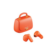 Green Lion Queen's Mini Bag Style True Wireless Earbuds, JL6983 Chipset, Bluetooth Version 5.3, Up to 15 m Bluetooth Range, 5 Hours Playtime, Up to 16 Hours with Charging Case, 300 mAh Charging Case Battery, IPX4 Water Resistance Level - Orange