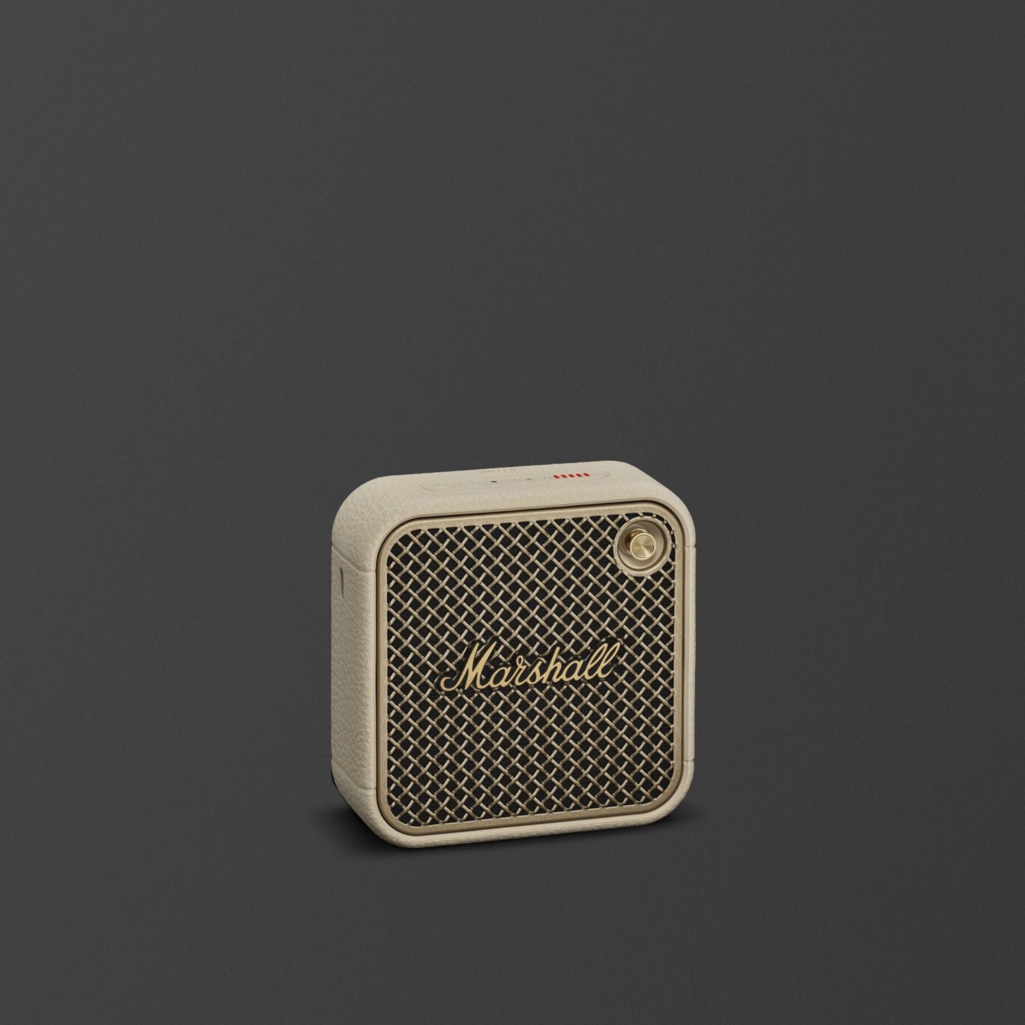 Marshall Willen II Compact Portable Wireless Speaker with Bluetooth Version 5.3, Water Resistant, Fast Charging, 17 Hours Play Time, 2.5 Hours Charging Time, Type-C Charging Port, Built-in Microphone, Lightweight Design - Cream