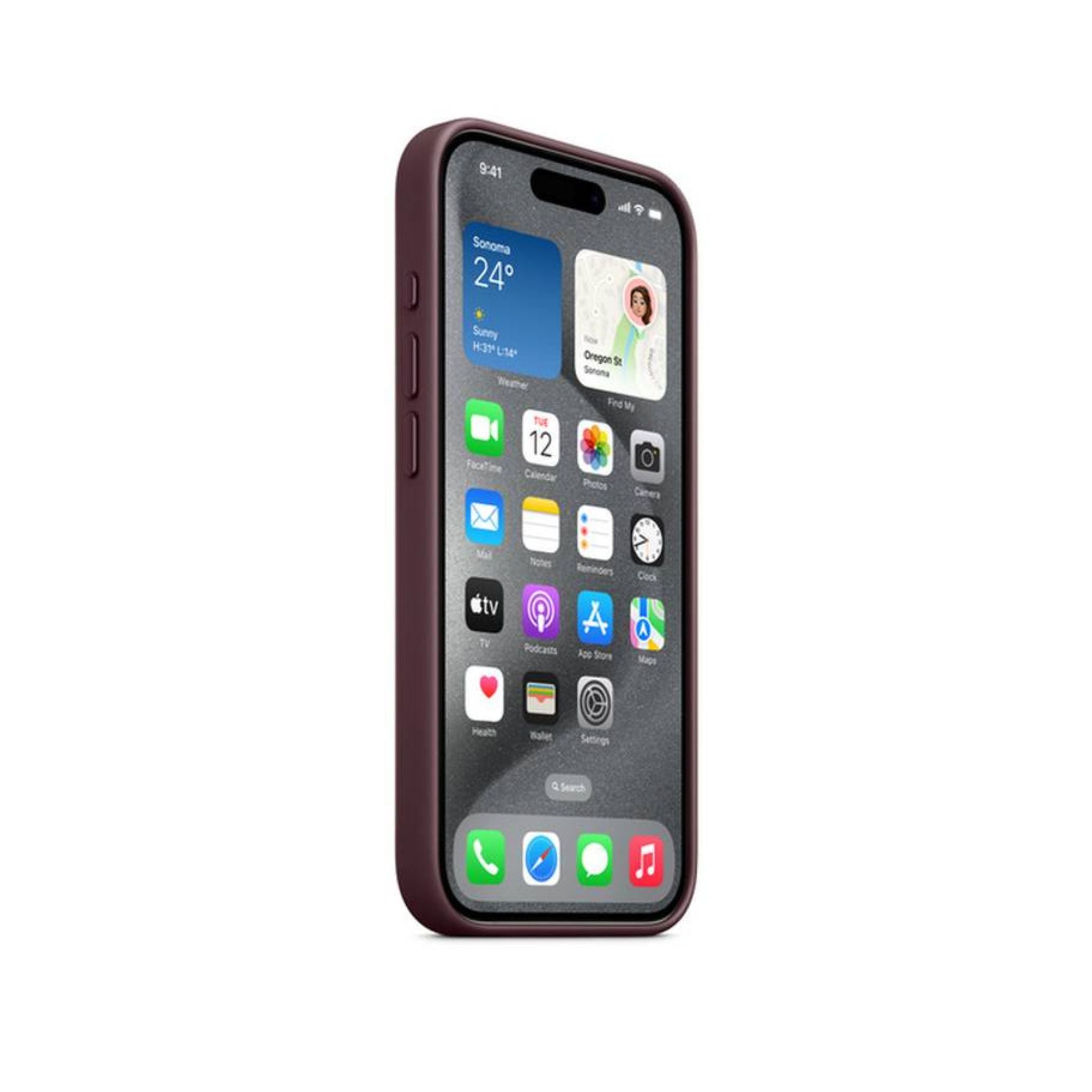 Apple iPhone 15 Pro FineWoven Case with MagSafe - Mulberry