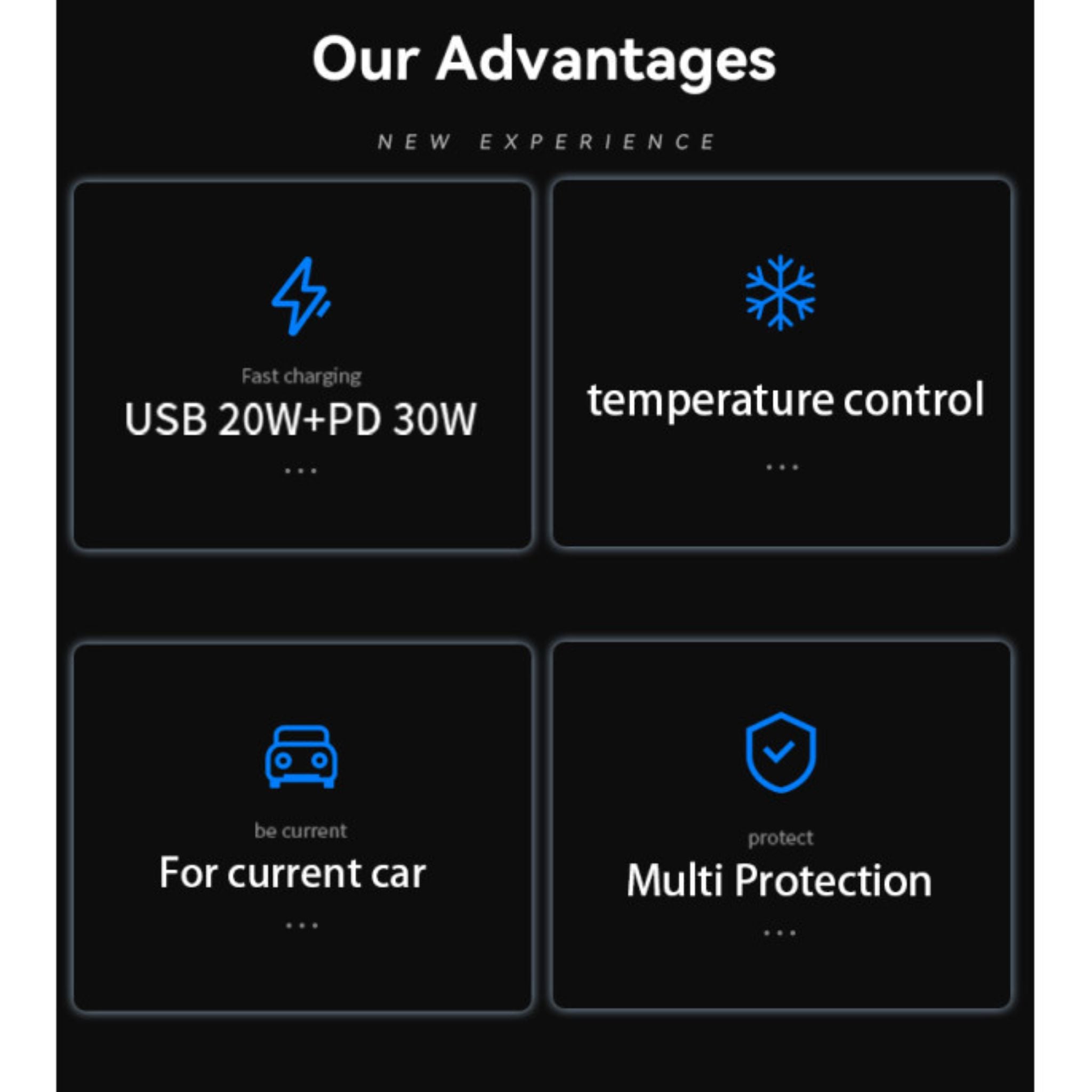 Yesido Y64 Aluminum Alloy USB + TC PD30W + USB20W Multi Protection 50w Fast Charging Car Charger - Black