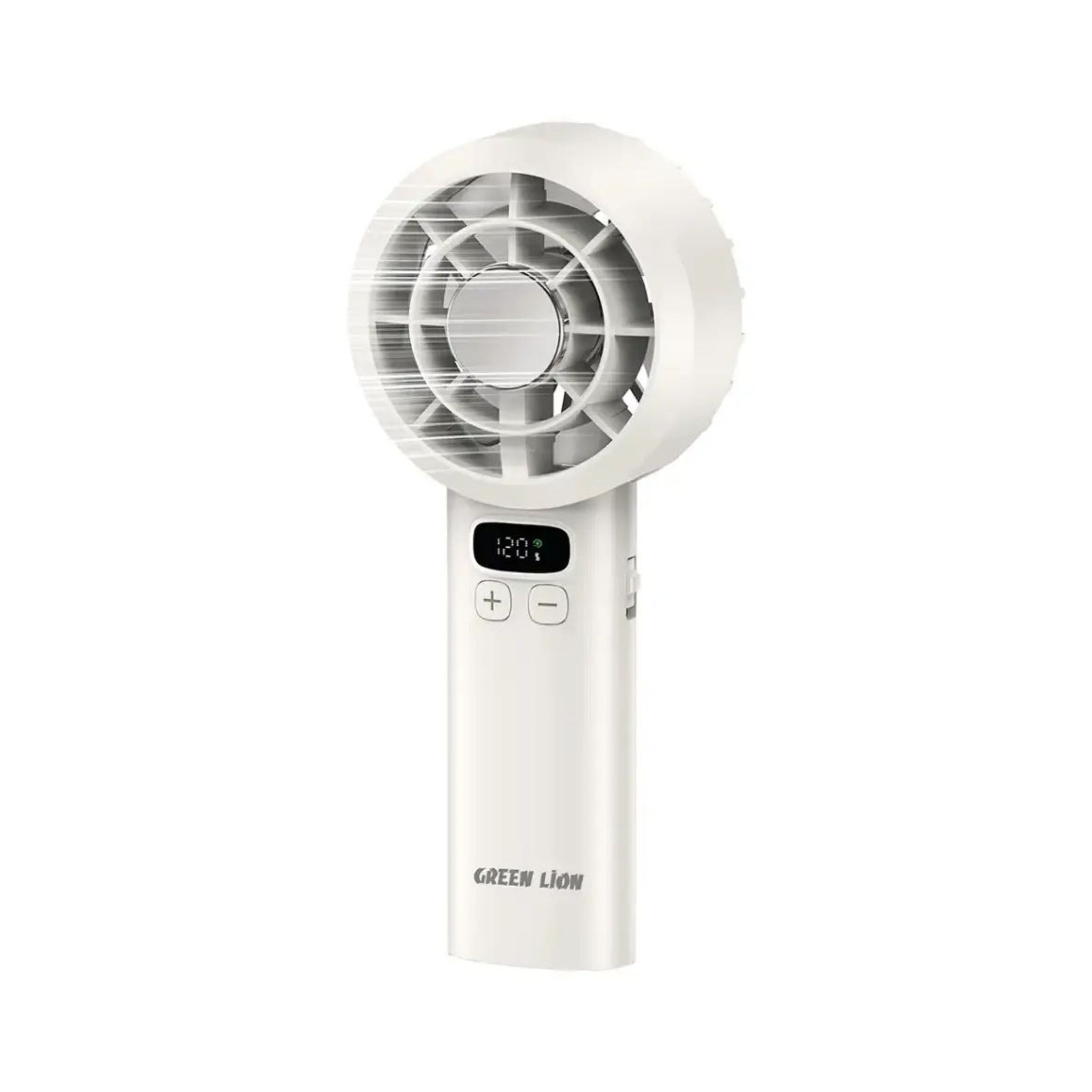 Green Lion Windix Handheld Fan – White with 1200mAh Rechargeable