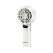 Green Lion Windix Handheld Fan – White with 1200mAh Rechargeable Battery, 120-Level Stepless Speed Control, 5 Preset Speeds, 7-Blade Wide Airflow Design, Digital Display, USB-C Charging & Compact Travel-Friendly Build - White