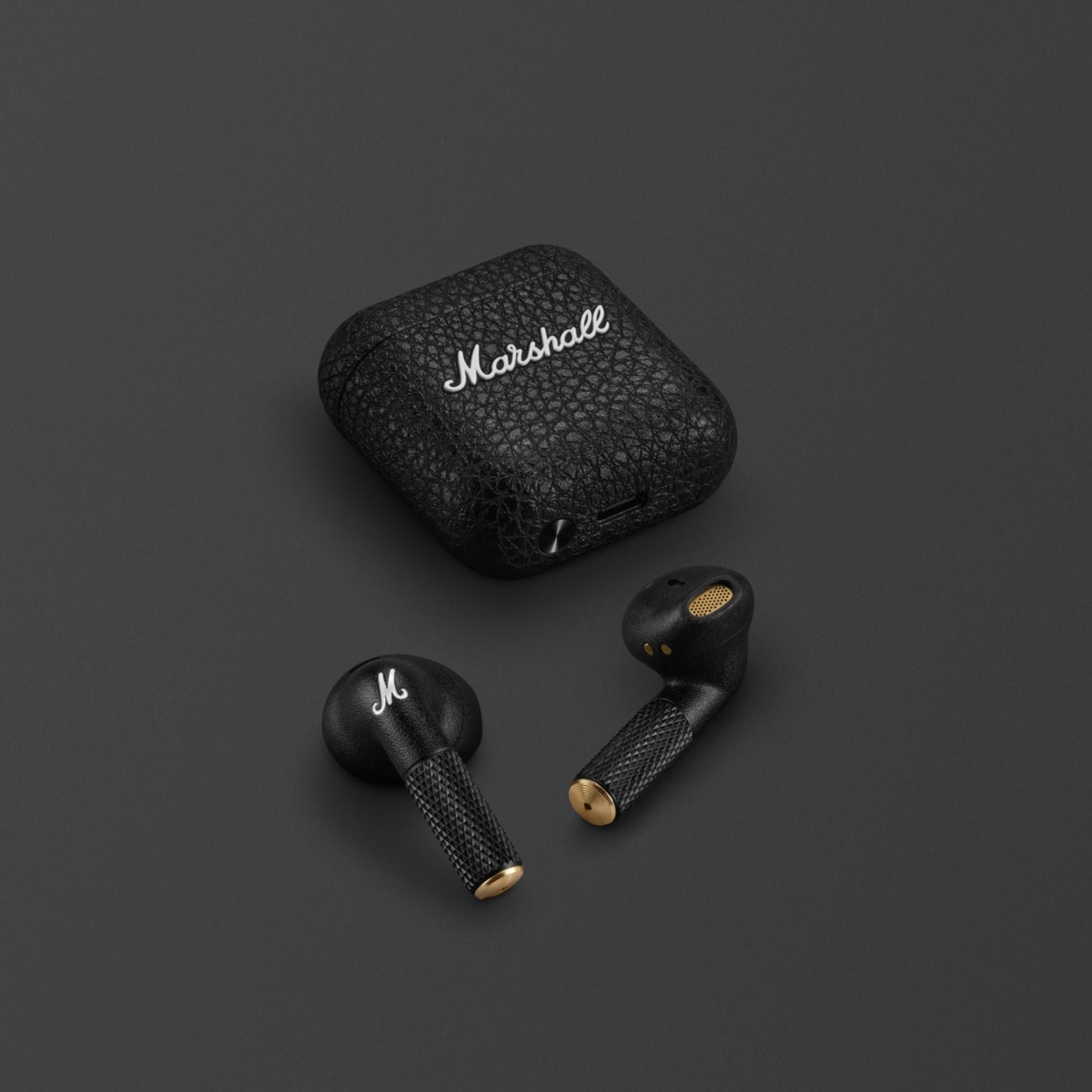 Marshall Minor IV Wireless Earbuds with Active Noise Cancellation, Waterproof, 12mm Driver Size, Bluetooth Version 5.3, Up to 30 Hours Playtime, Touch Control- Black