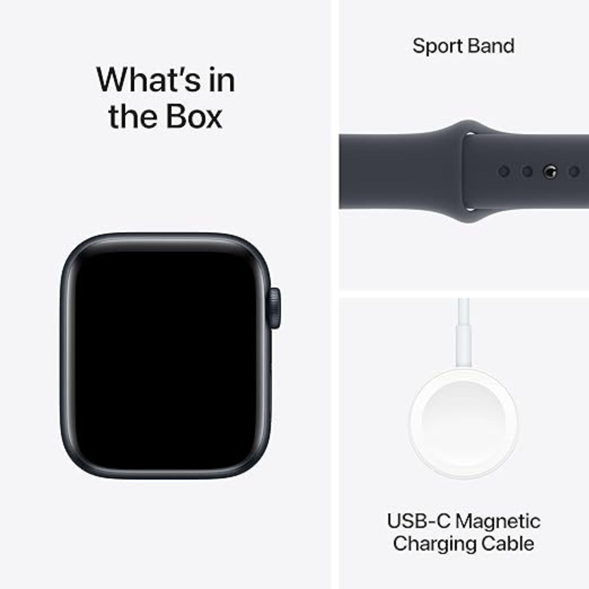 Apple Watch SE (2024) GPS 44mm Midnight Aluminium Case With Midnight Sport Band