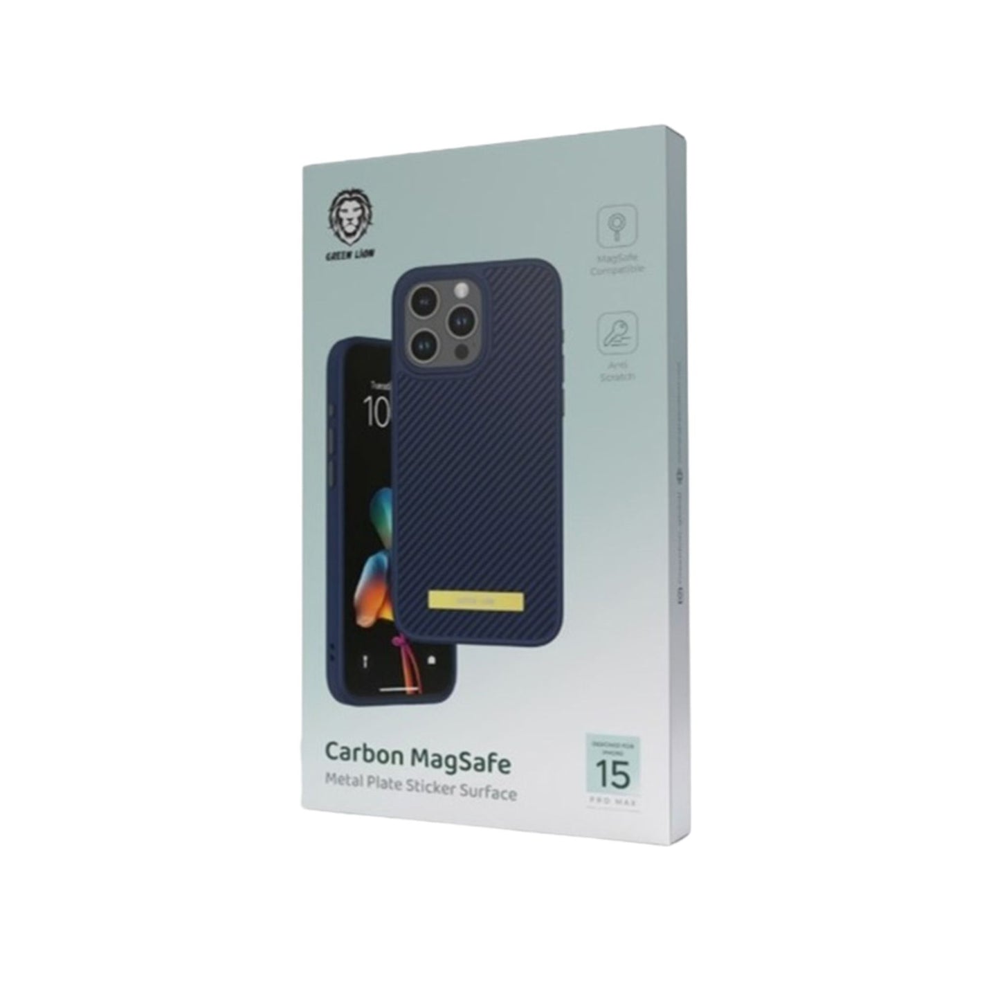 Green Lion Carbon MagSafe Case_iPhone 15 Pro Max and iPhone 15 Pro_Blue