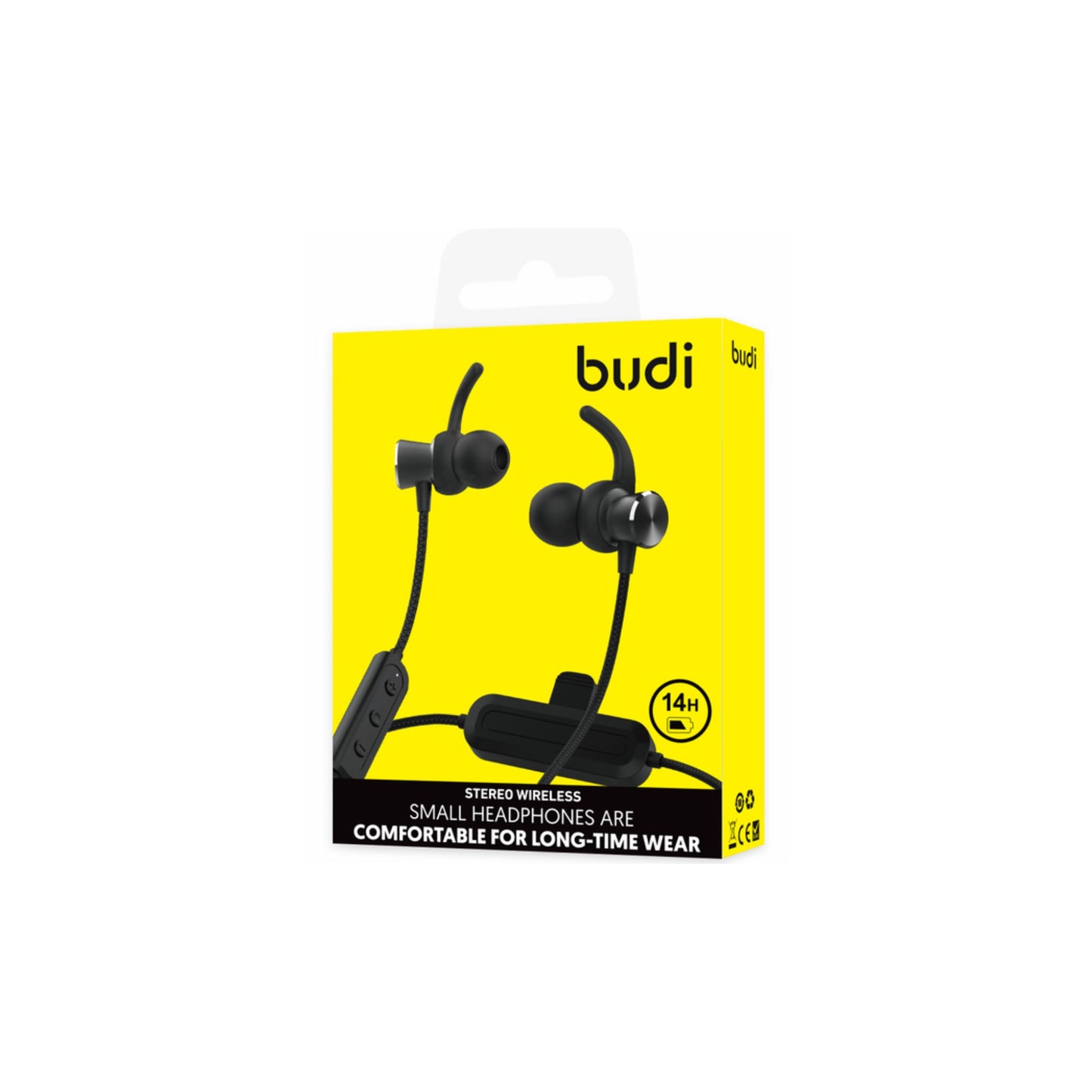 Budi Bluetooth sports earphones 14 housr music time 1 pcs micro usb cable