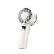 Green Lion WINDIX PRO Handheld Fan – White with 5200mAh Battery, Semiconductor Ice Cooling, 100-Level Stepless Speed Control, Digital Display, 7500RPM High-Speed Airflow, USB-C Charging & Up to 12 Hours Runtime - White