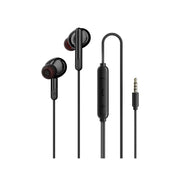 Porodo Soundtec Stereo Bass 3.5mm Wired Earphones - Black