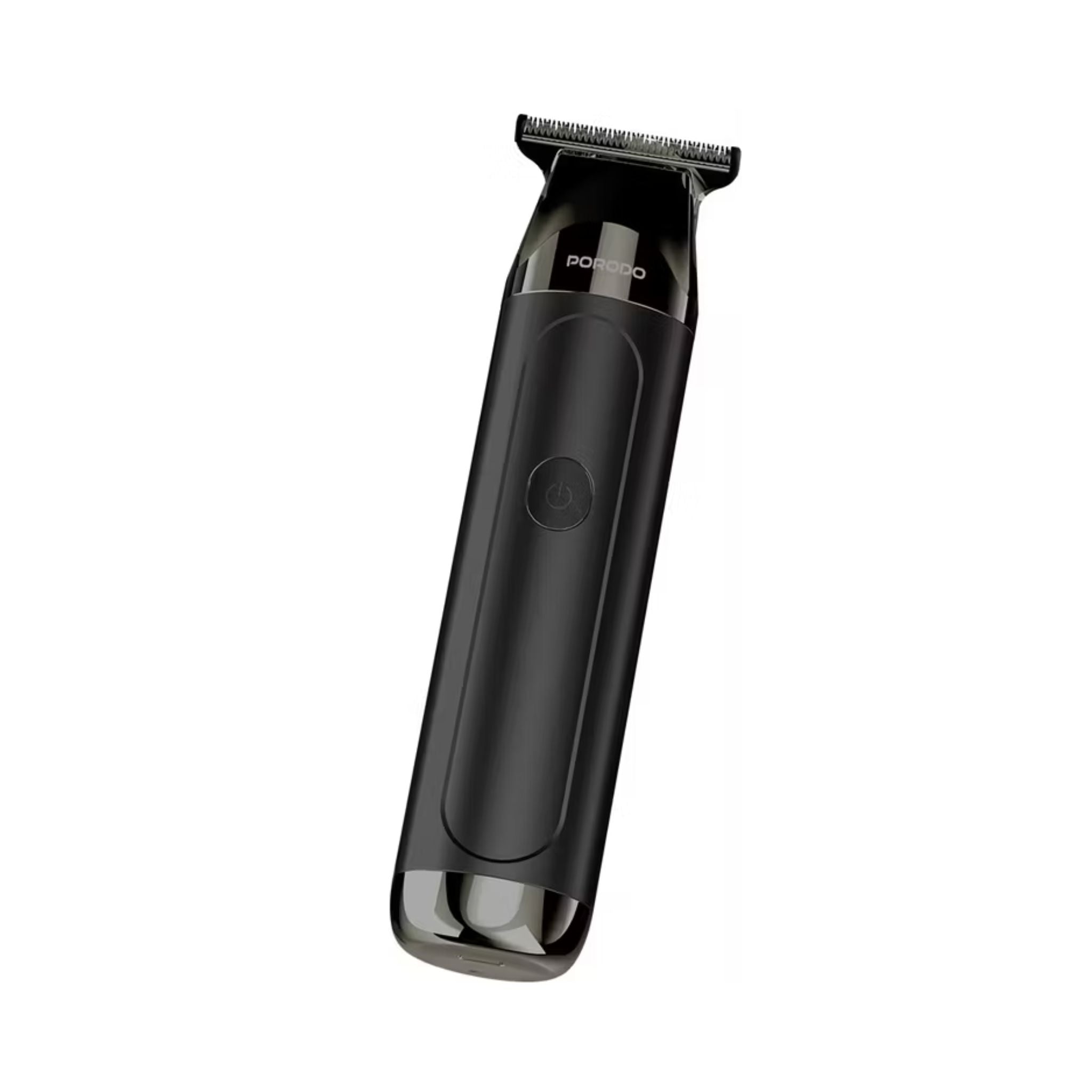 Porodo T-Blade Hair & Beard Trimmer with Smart LED Charging Indicator, 120 Minutes Working Time, 8W Rated Power, USB-C Charging Port, 1200mAh Battery, Cordless Functionality, 1, 2 & 3mm Combs Included - Black