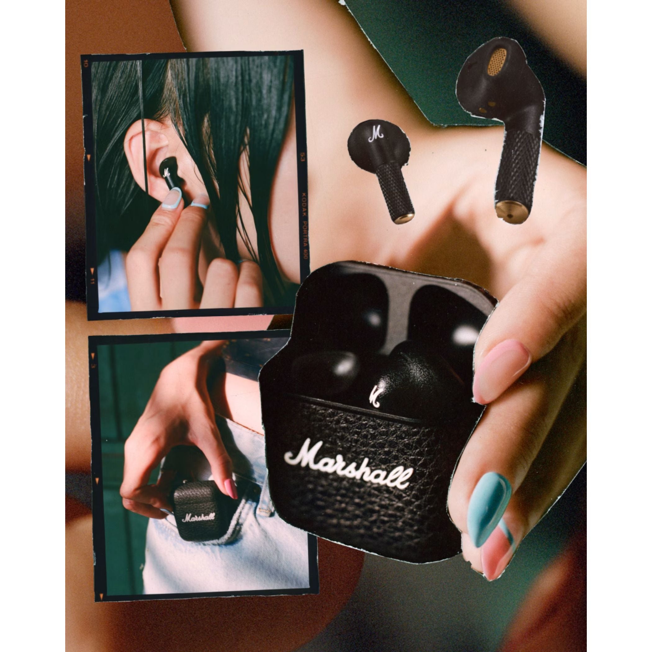Marshall Minor IV Wireless Earbuds with Active Noise Cancellation, Waterproof, 12mm Driver Size, Bluetooth Version 5.3, Up to 30 Hours Playtime, Touch Control- Black