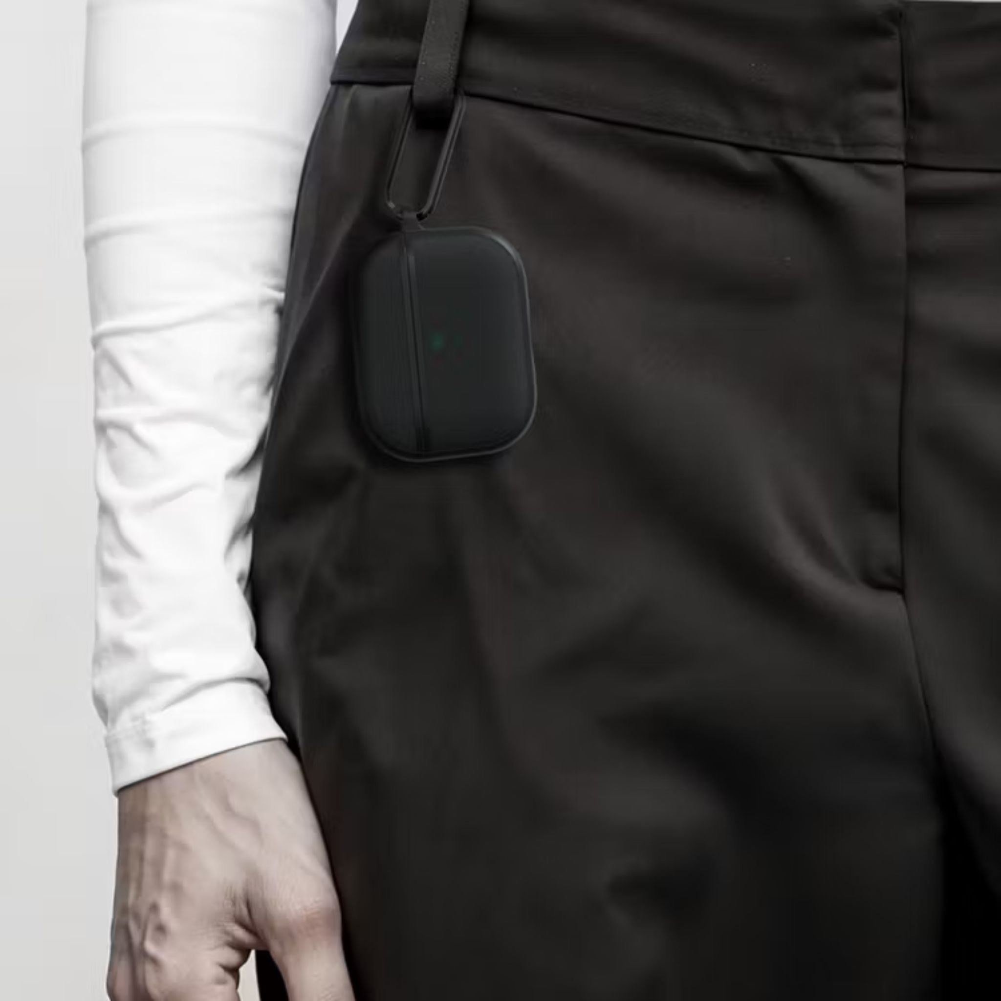 Green Lion Berlin Series Hybrid PC & TPU Protective Case for AirPods 3, Drop Protection, Scratch-Resistant, Wireless Charging Compatible, Carabiner Clip Included, 360° Full Protection, Protective Bumper Design - Black