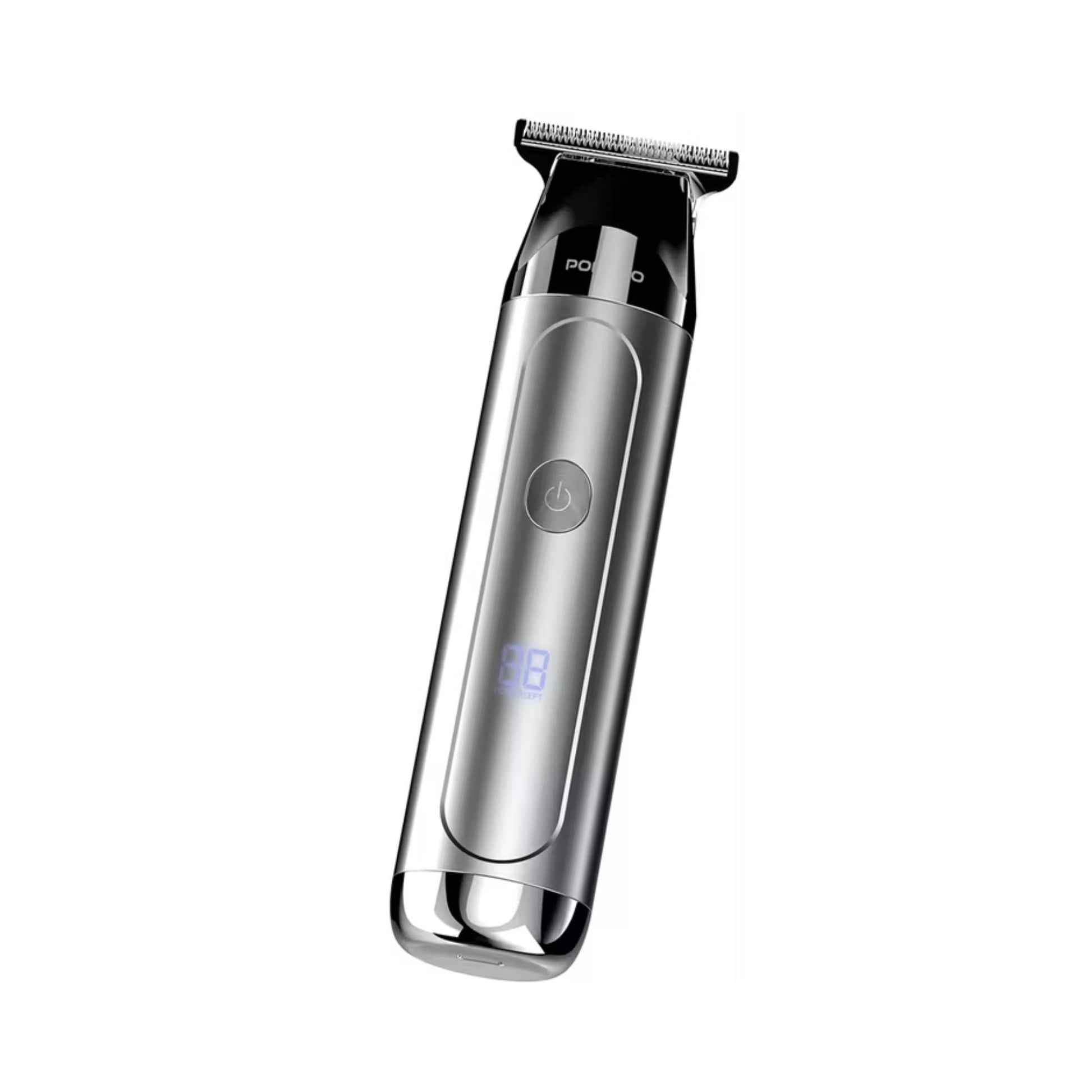 Hair trimmer with digital display on a white background