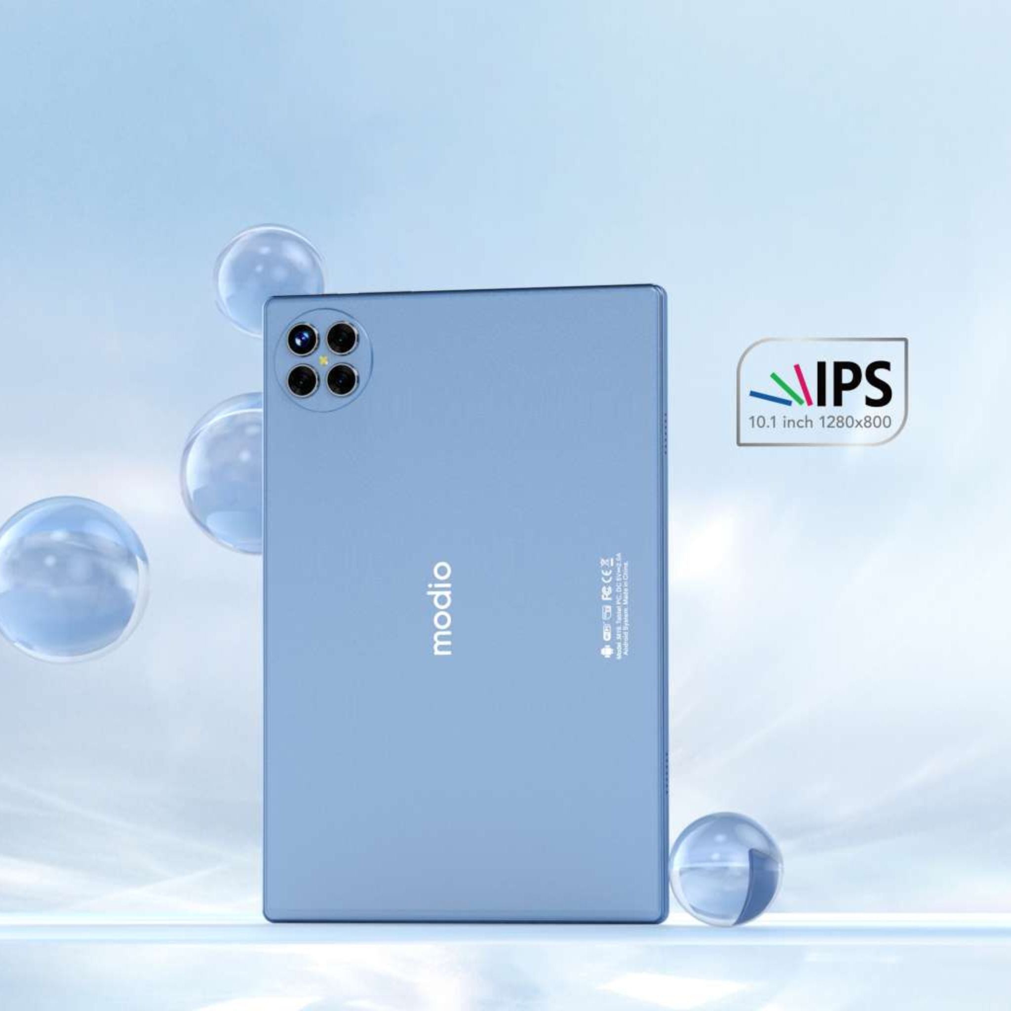 Modio M19 10.1inch 1280 * 800 IPS Android High Definition Tablet 8GB RAM 512GB ROM Dual Sim - Blue