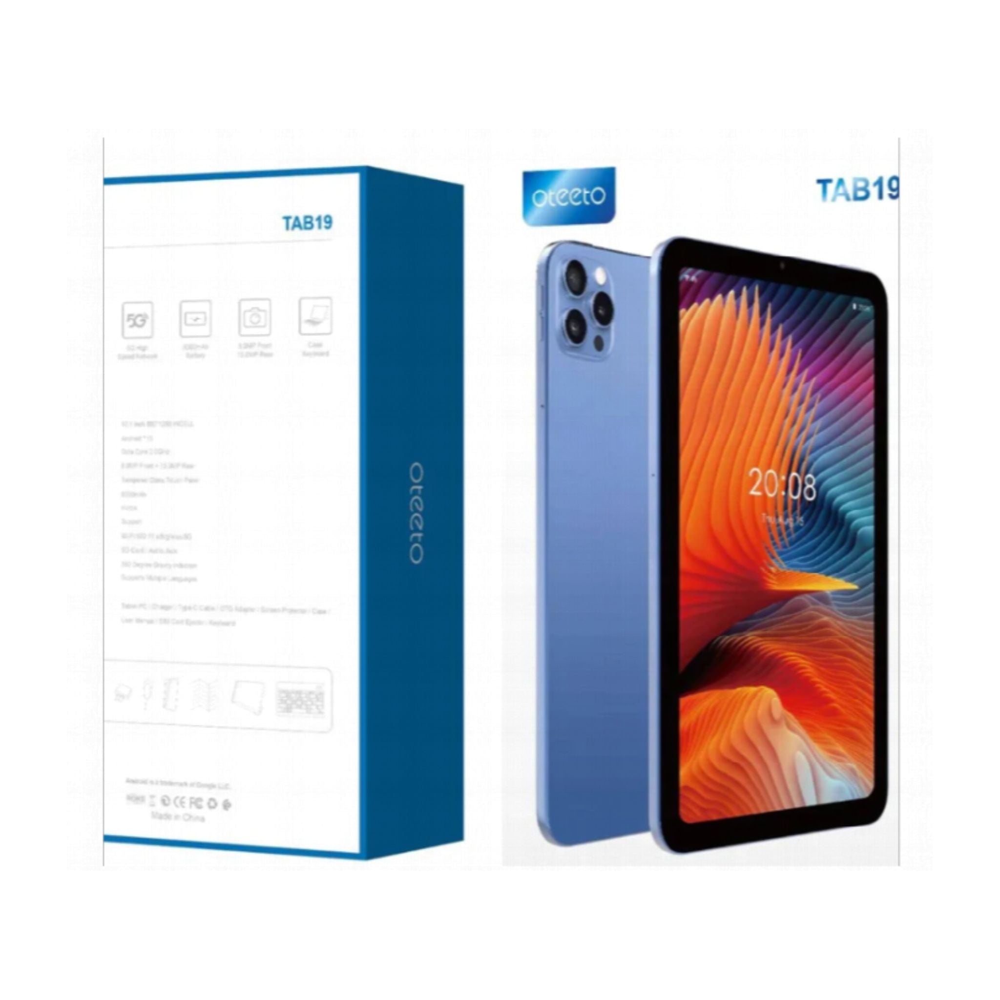Oteeto Tab 19 Pro 5G Tablet 10.1 Inch Display 16GB RAM 512GB - Blue