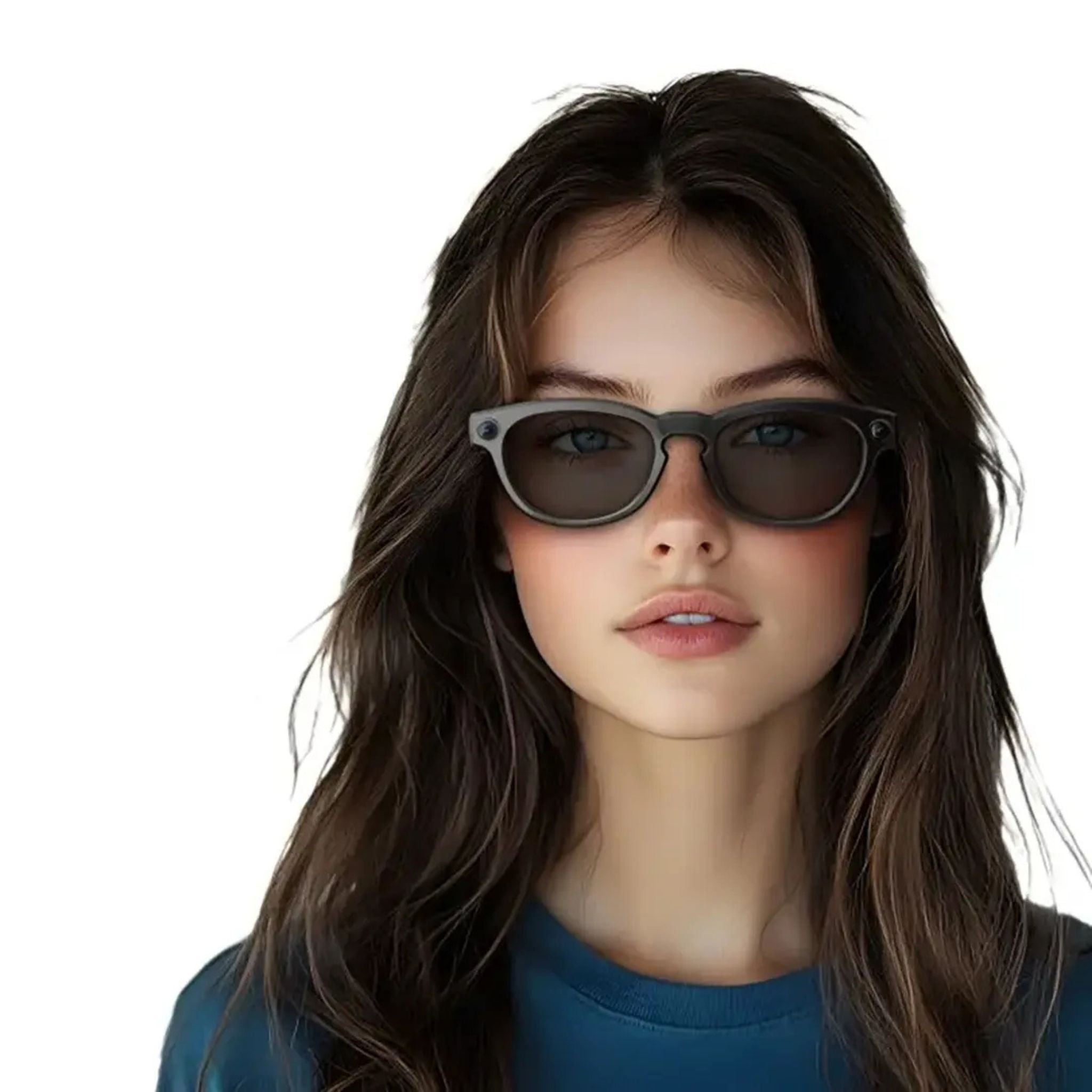 Powerology Lovanni AI Smart Glasses with 32MP Sony IMX219 Camera, AI Voice Assistant, HD Video Recording, Bluetooth 5.3 & Wi-Fi 2.4GHz, 13mm Stereo Speakers, Magnetic Charging, 290mAh Battery up to 10H Use – Black