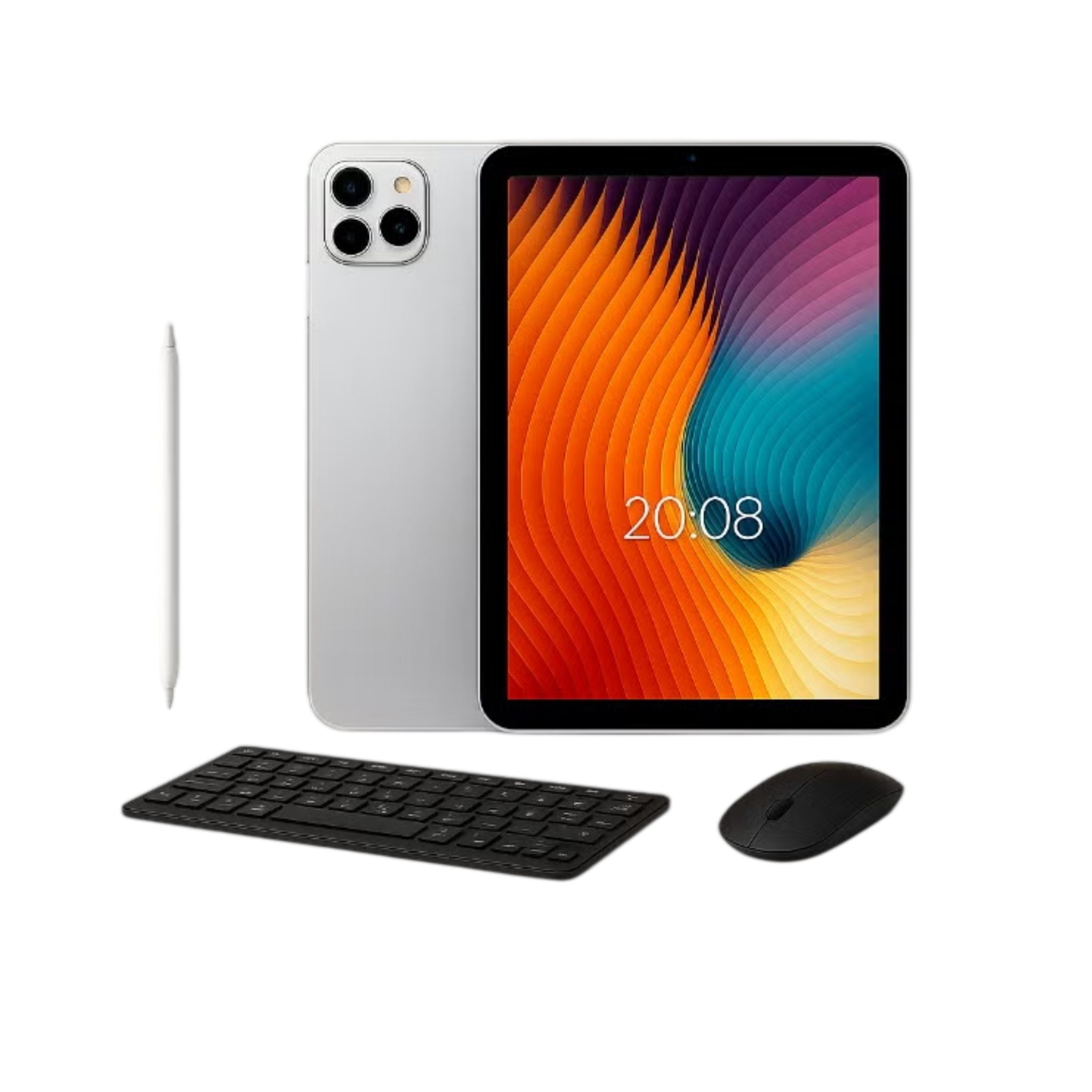 Oteeto Tab 19 Pro, 10.1 Inch Tablet, 16GB RAM, 512GB Storage, Octa Core CPU, 8000mAh Battery, 13MP and 8MP Camera, Dual SIM, WiFi, GPS, with Keyboard and Touch Pen - Grey