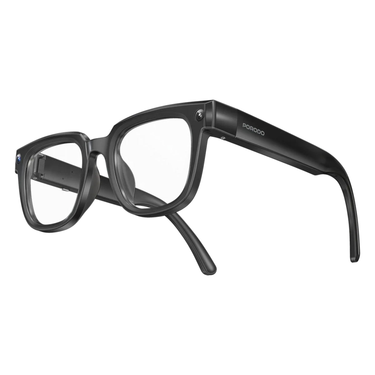 Porodo Lifestyle Optiqa AI Smart Glasses With Built-In High-Resolution Camera - Black
