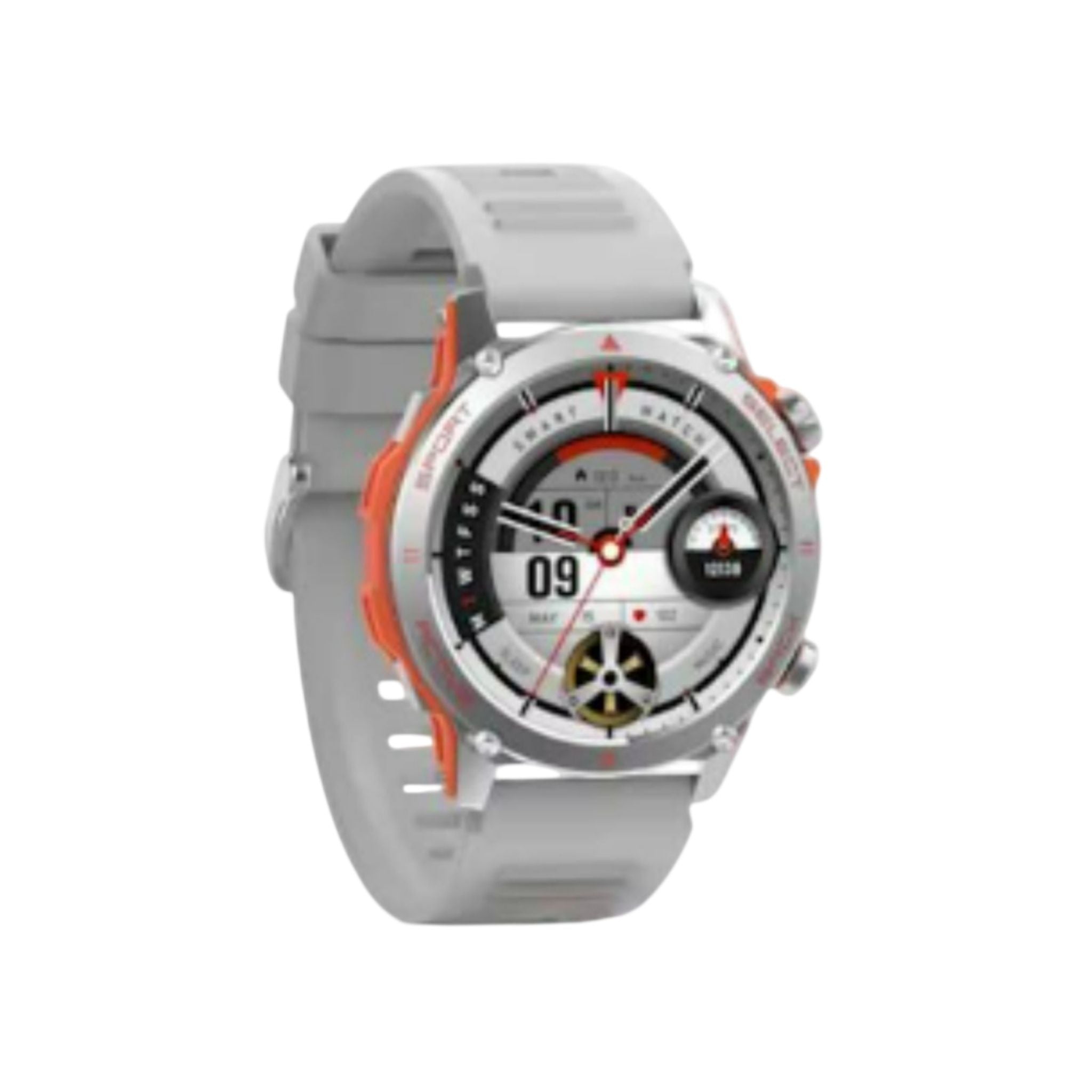 Telzeal AMOLED T6 Smartwatch with AMOLED Display – 30M Waterproof, 2 Interchangeable Straps, Magnetic Charger, Fitness & Health Tracking, Sleep Monitoring, Bluetooth Notifications, Sleek Silver Design for Men, Sports, Work, Daily Use